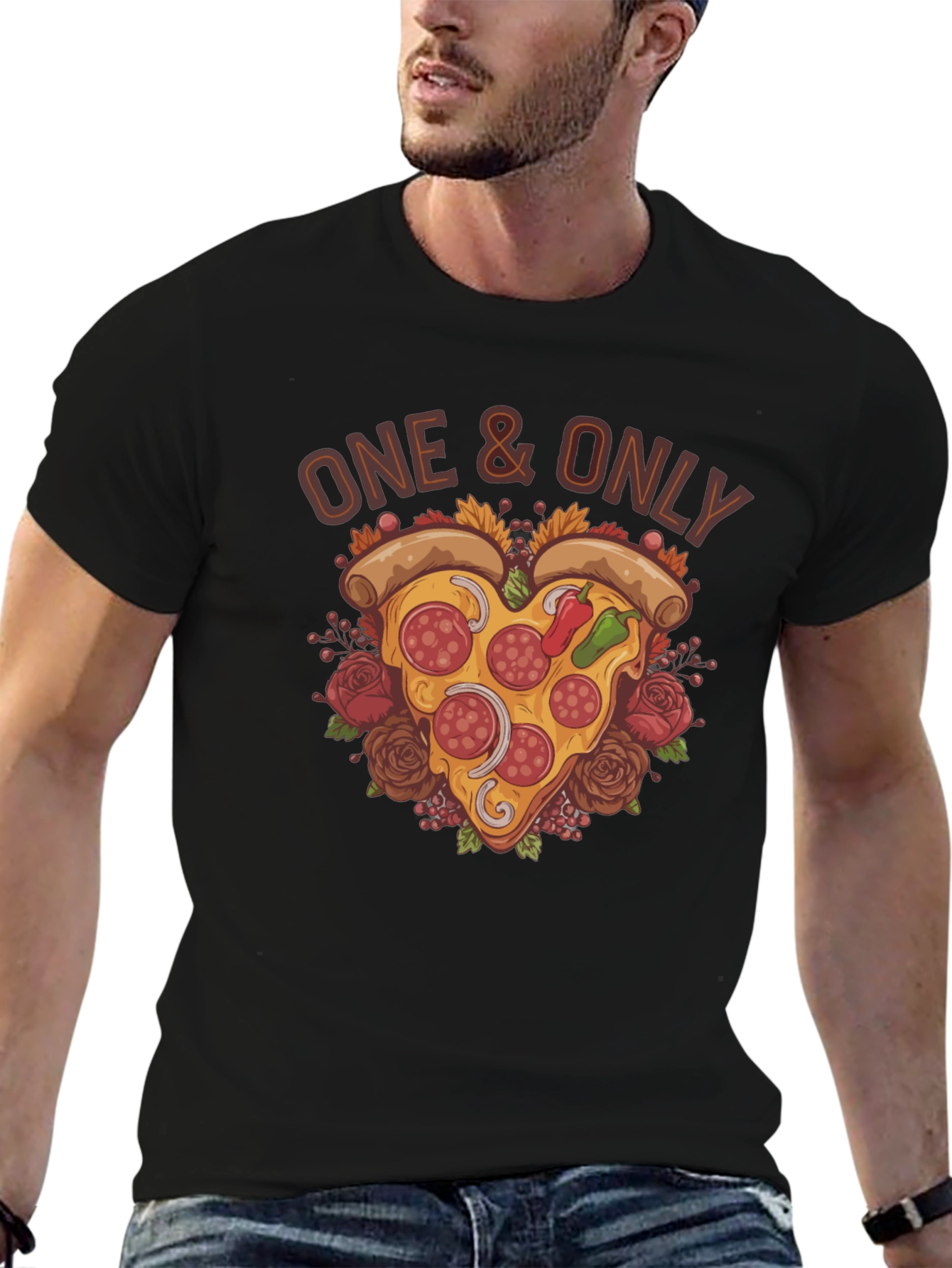 One & Only Pizza Heart Graphic T-Shirt