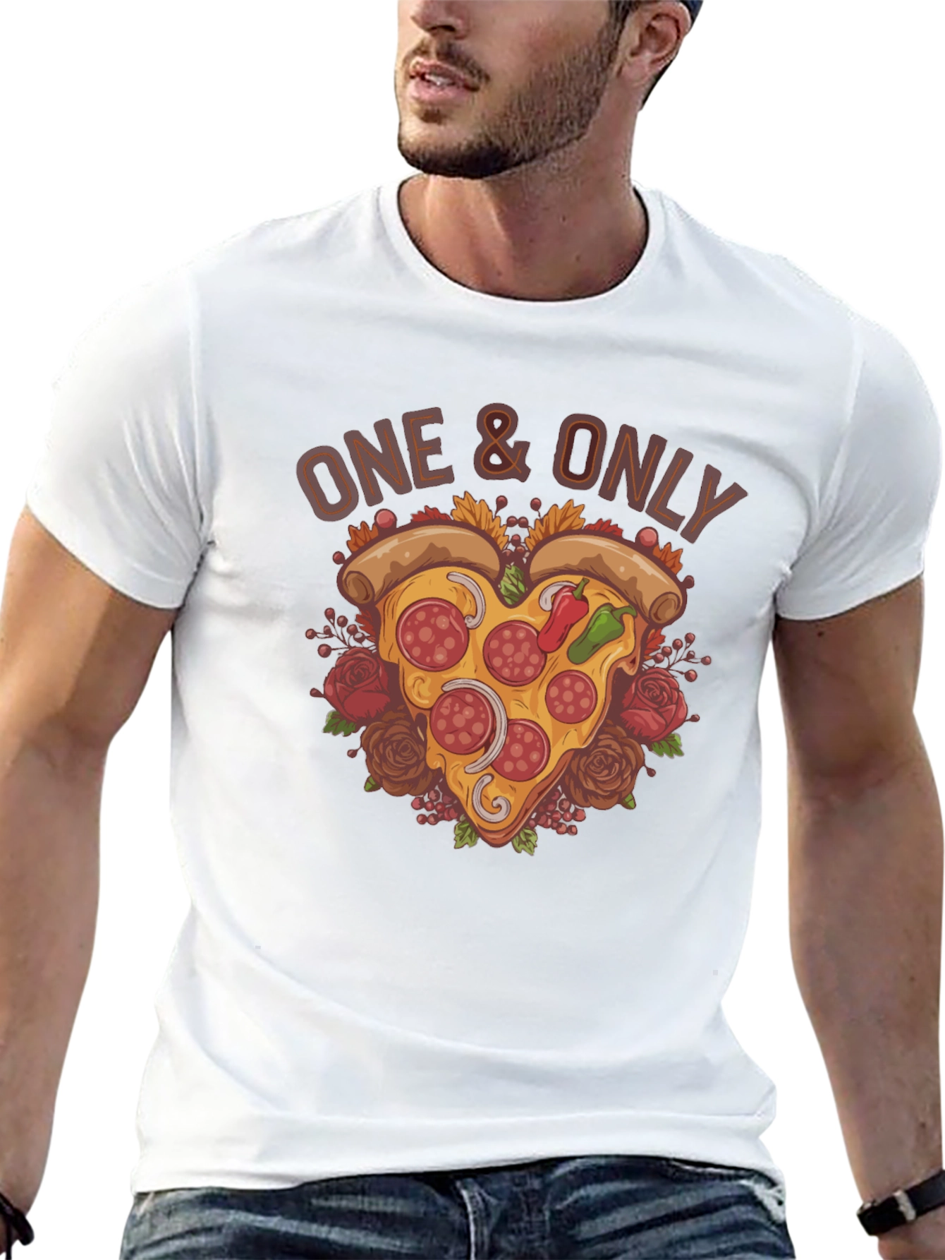 One & Only Pizza Heart Graphic T-Shirt