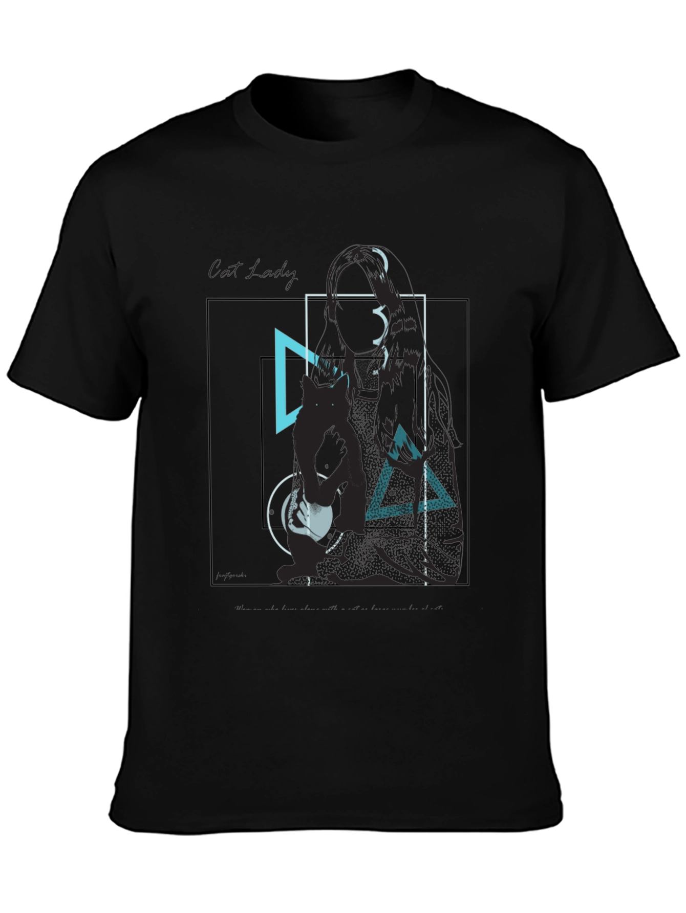 Abstract Graphic Black T-Shirt - Modern Streetwear