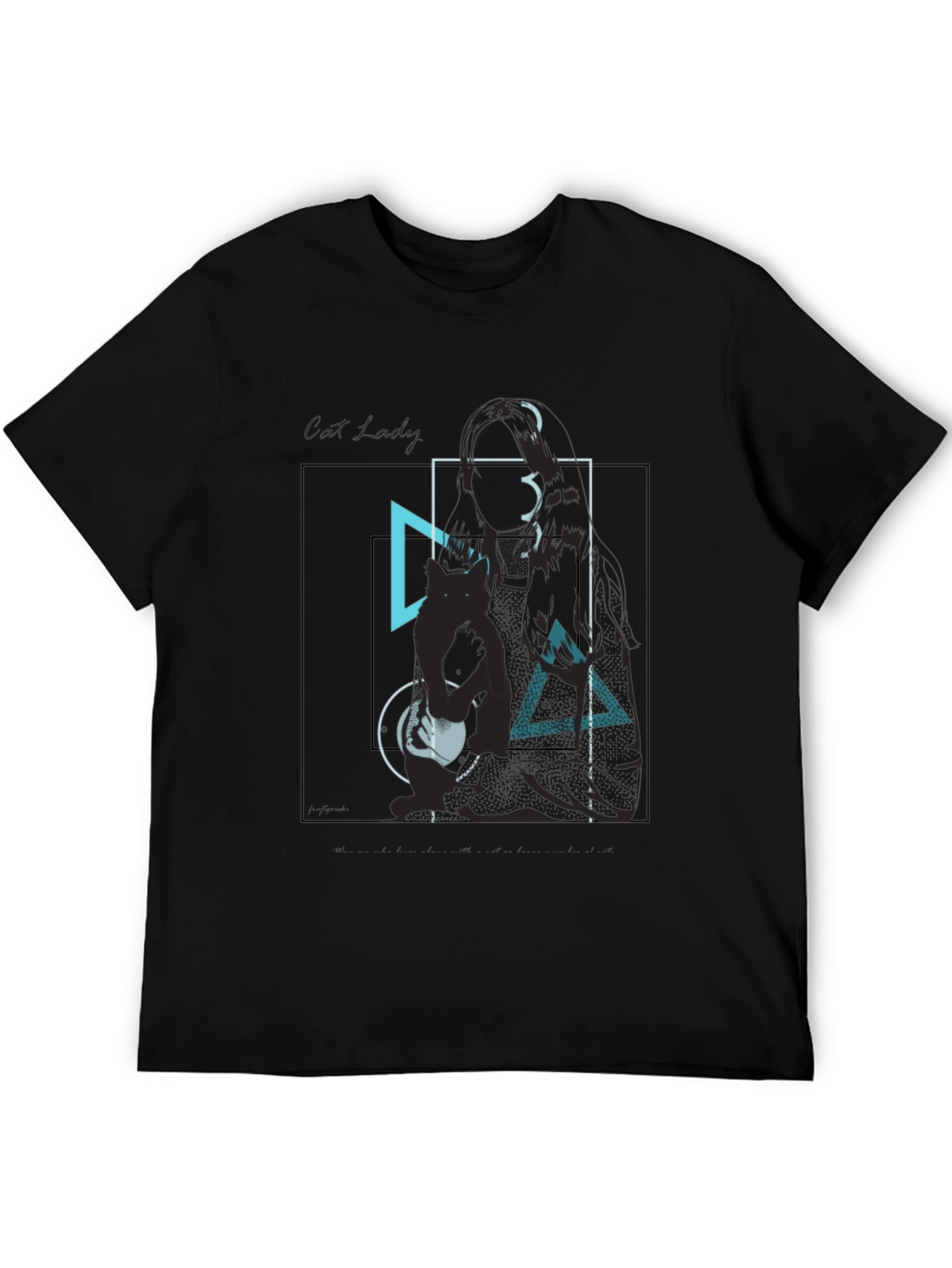 Abstract Graphic Black T-Shirt - Modern Streetwear