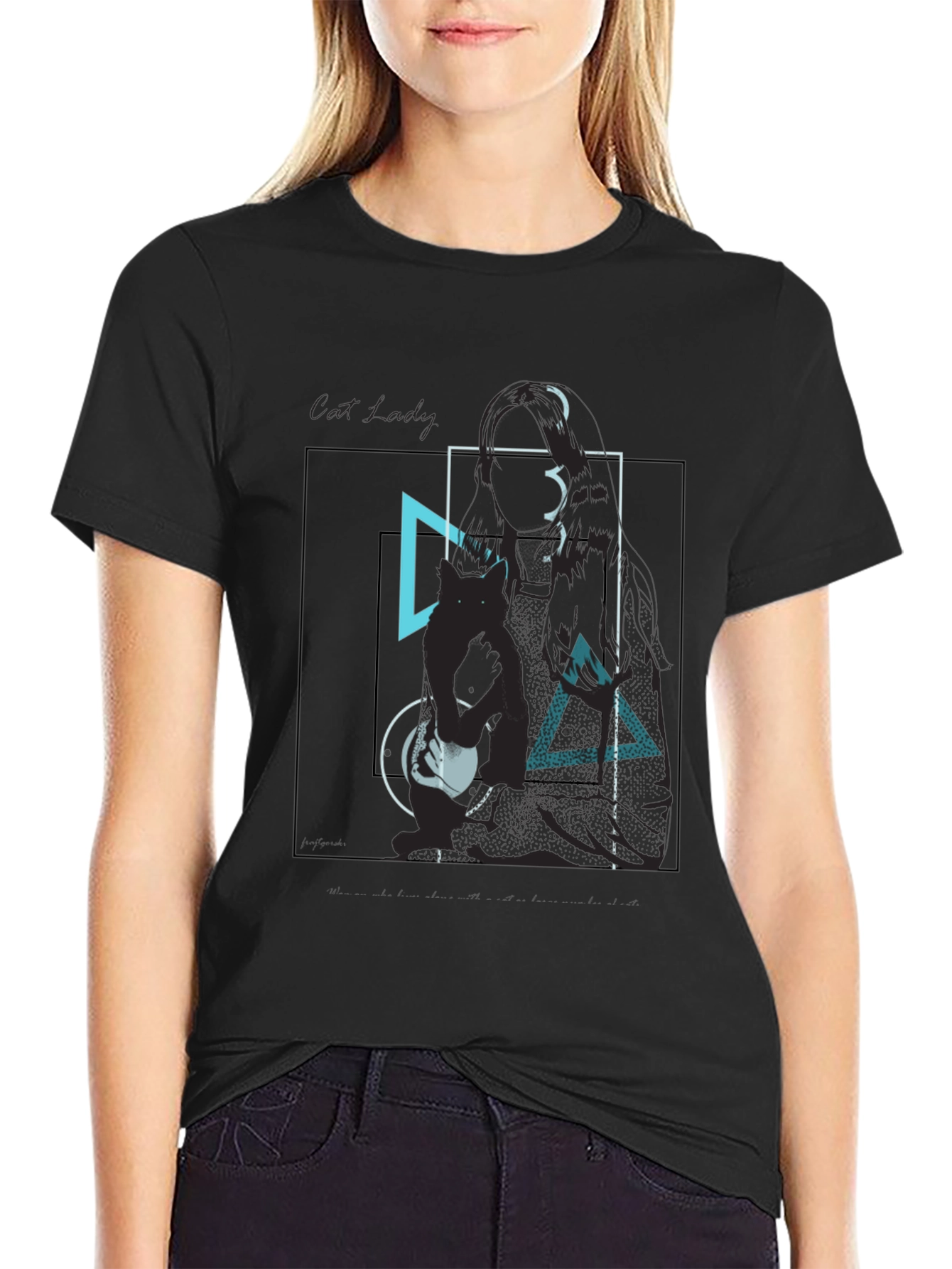 Abstract Graphic Black T-Shirt - Modern Streetwear