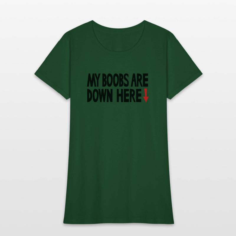 My boobs are down here, My eyes are up here parody