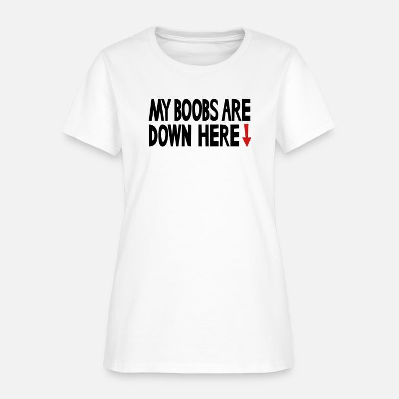 My boobs are down here, My eyes are up here parody