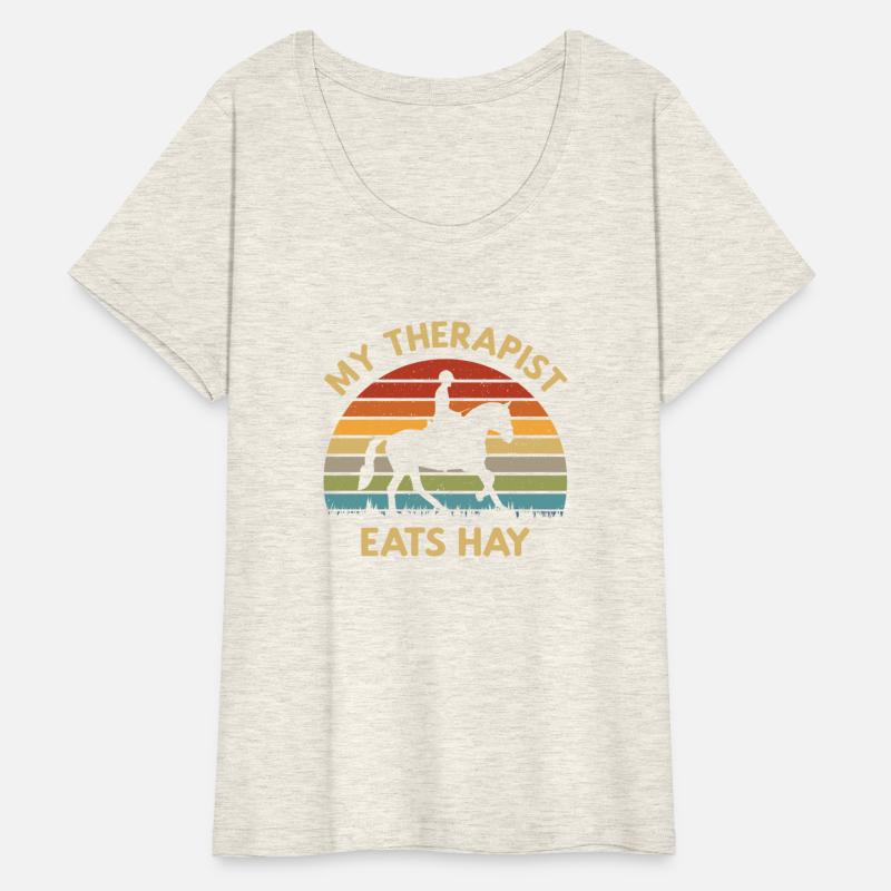 My Therapist Eats Hay Retro Horse Lover Rider Gift