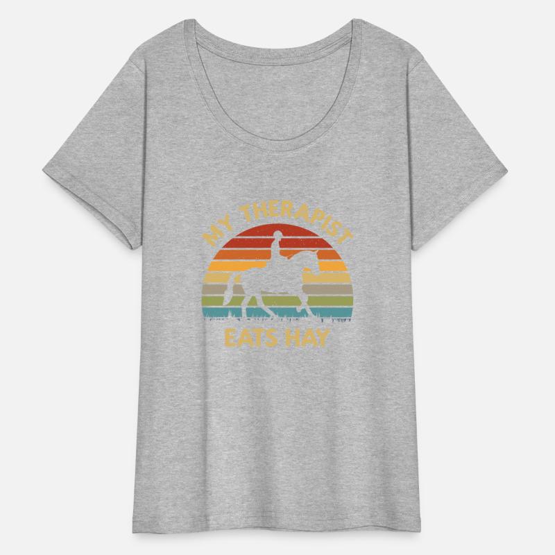 My Therapist Eats Hay Retro Horse Lover Rider Gift