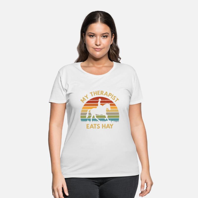 My Therapist Eats Hay Retro Horse Lover Rider Gift