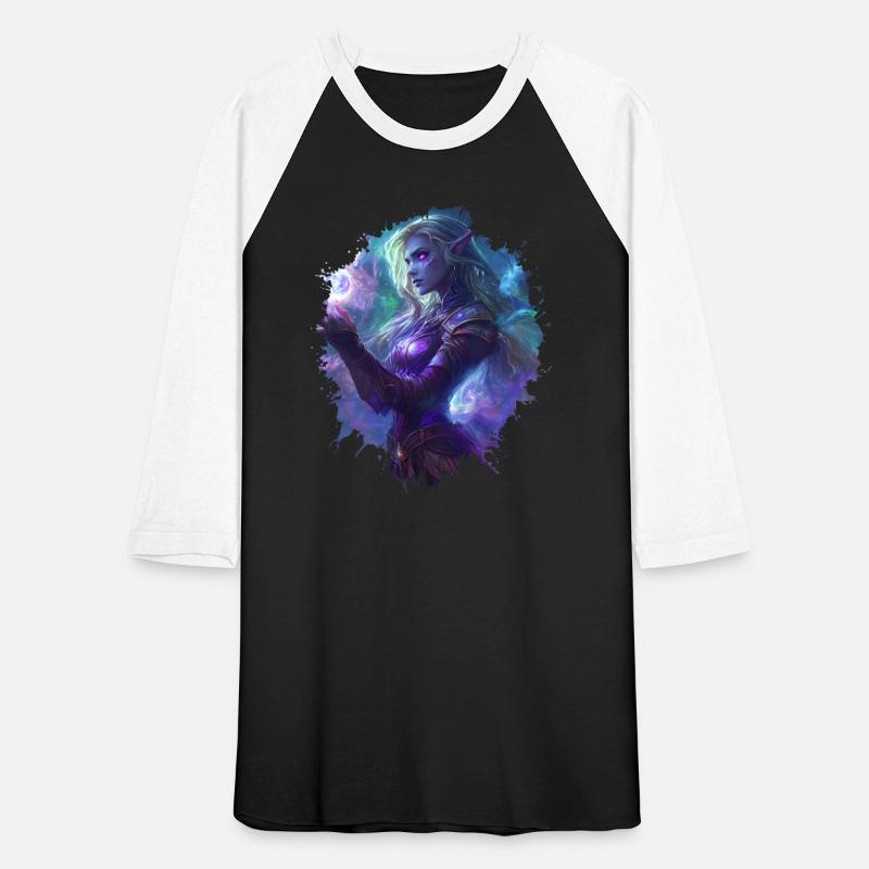 Mystical Elf Sorceress With Glowing Violet Magic