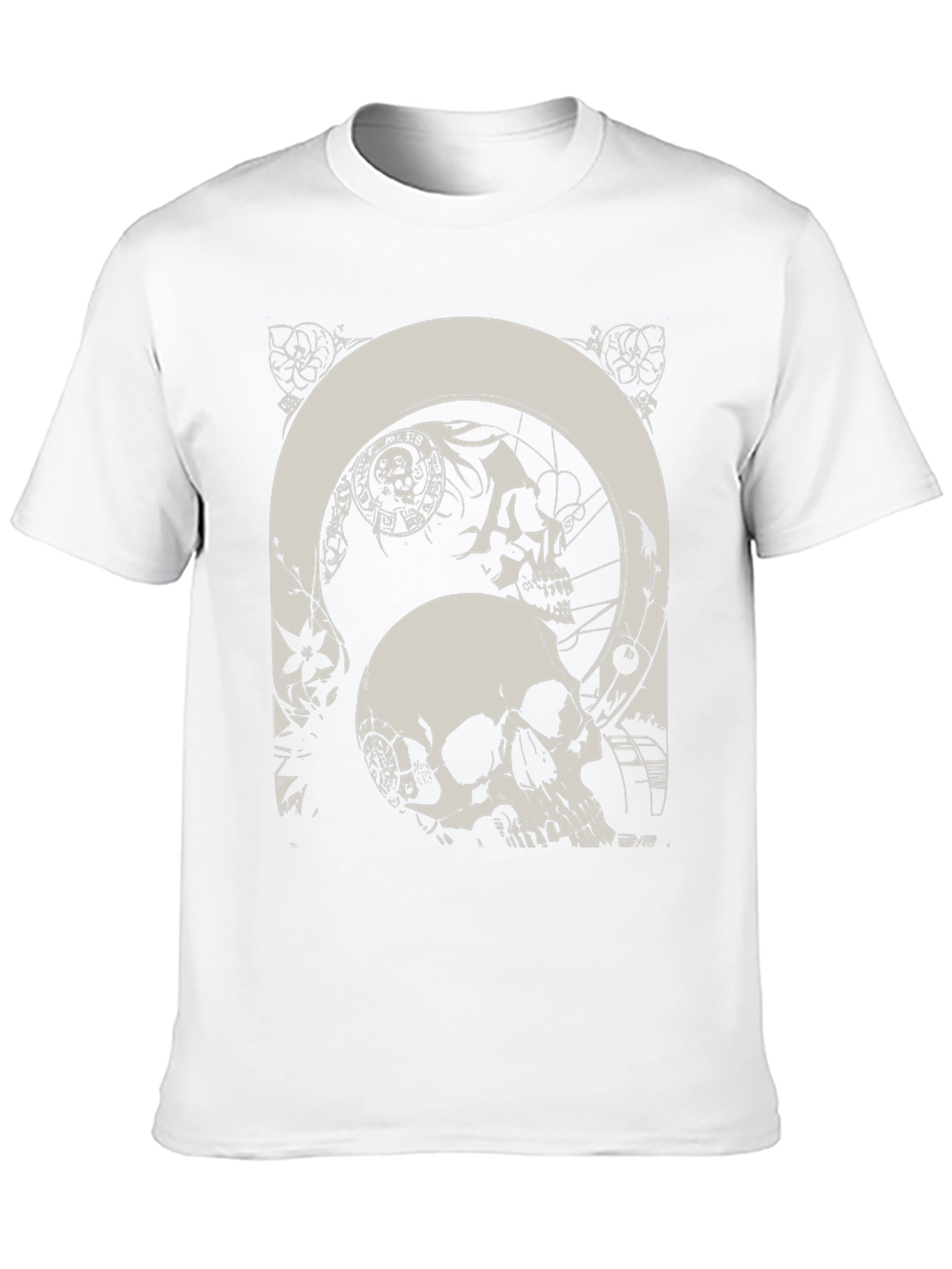 Skull Graphic T-Shirt - Gothic Style Black Tee