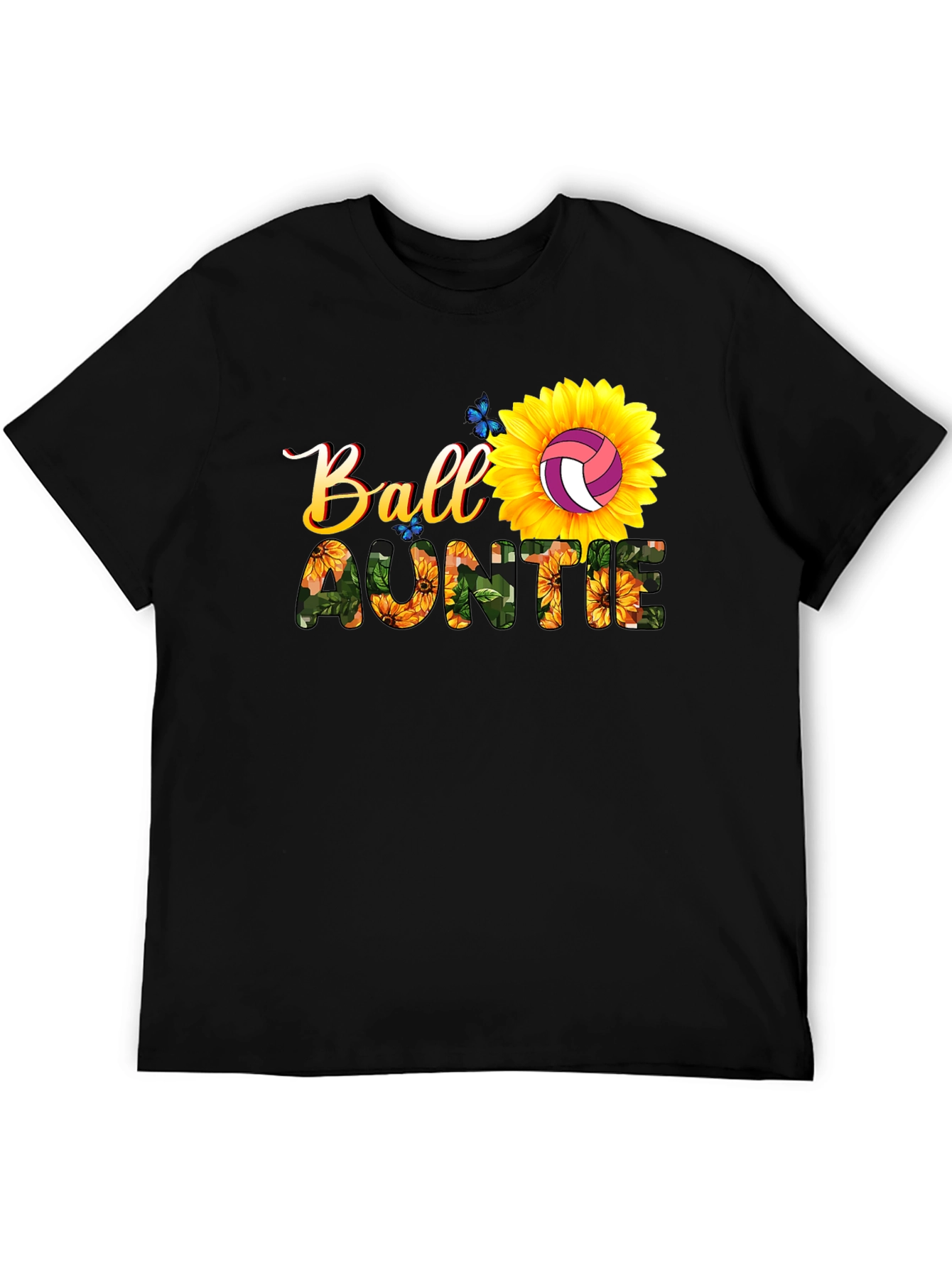 Ball Auntie Sunflower Volleyball T-Shirt