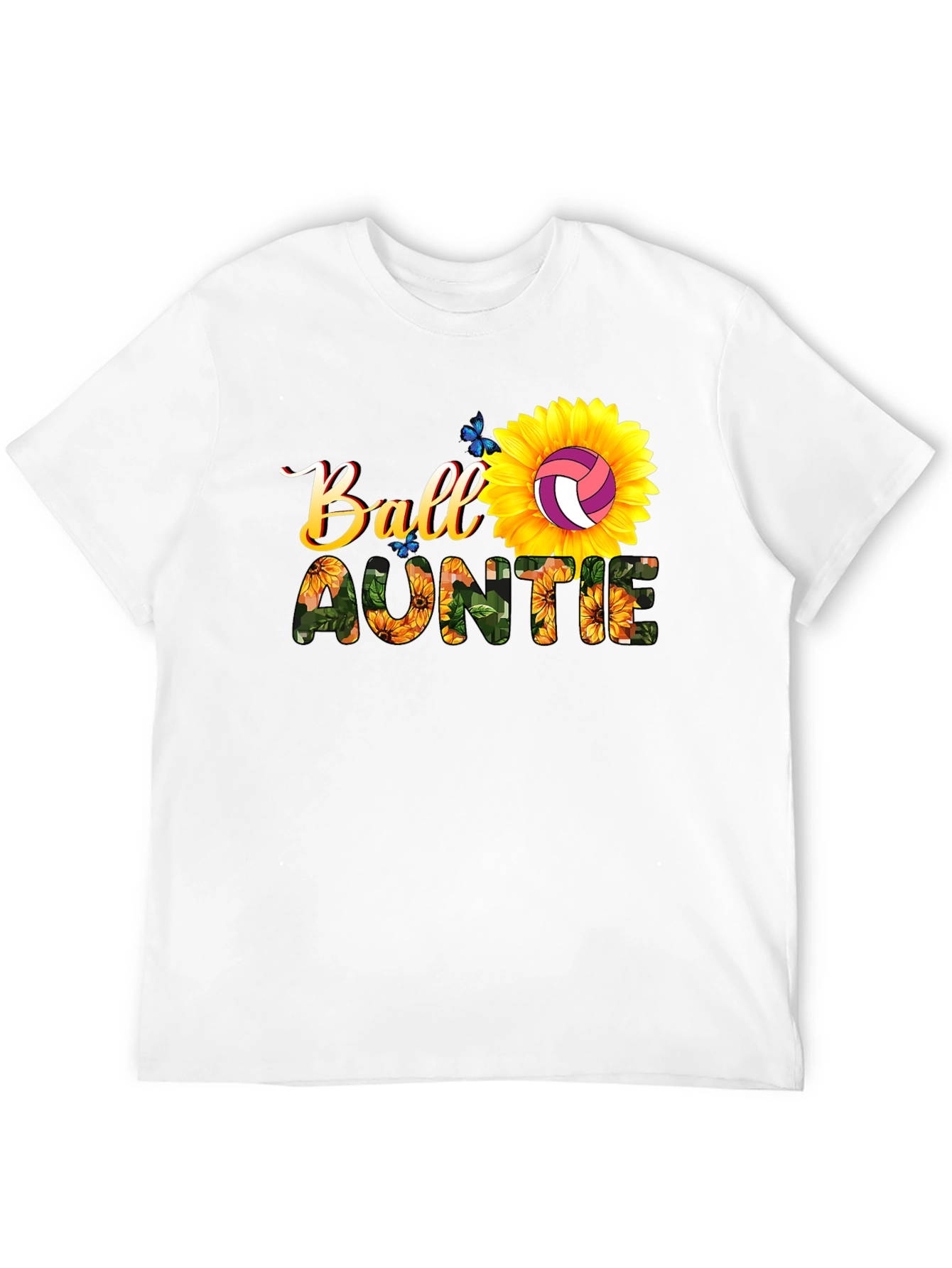 Ball Auntie Sunflower Volleyball T-Shirt