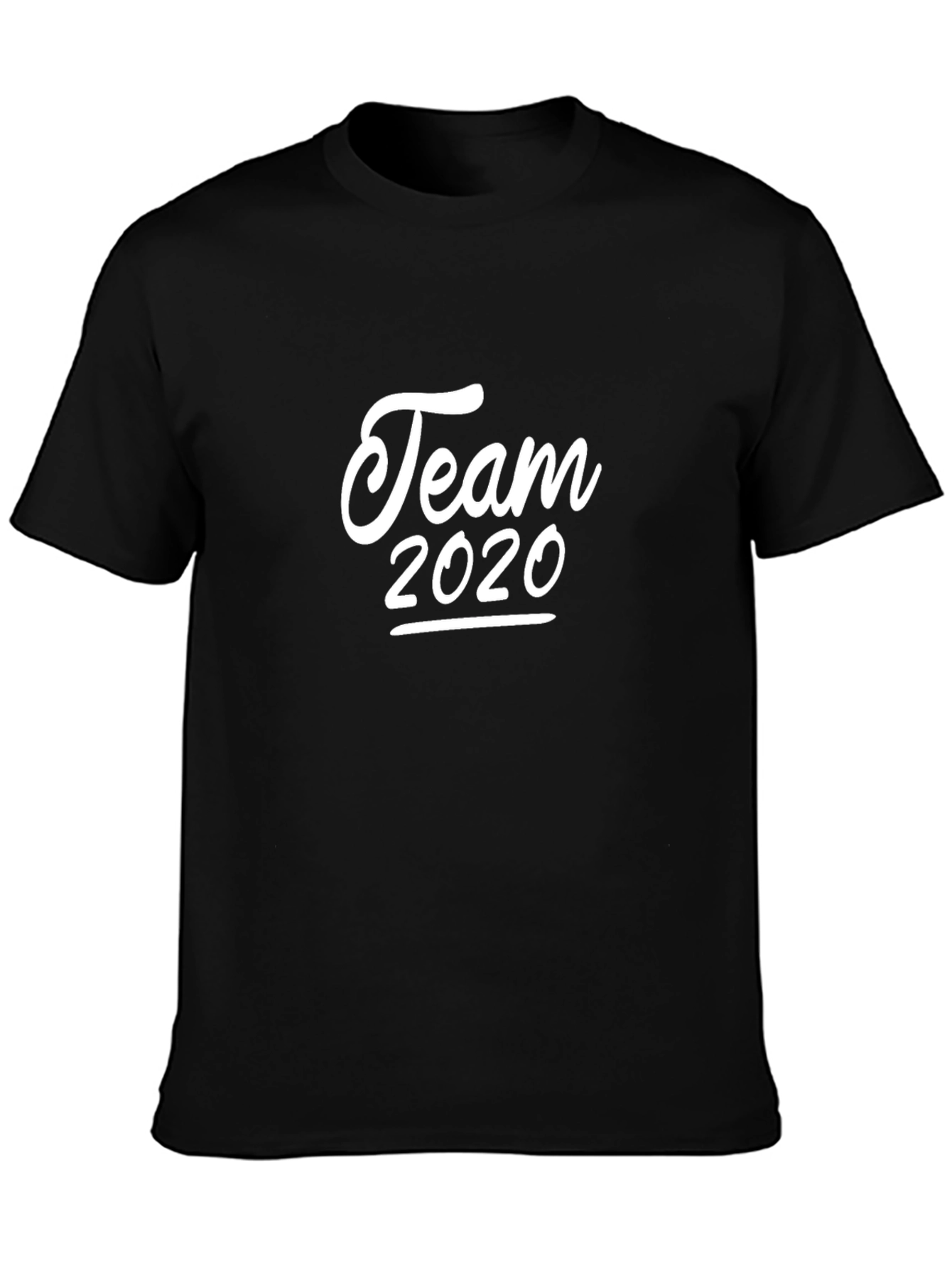 Team 2020 T-Shirt - Black Crew Neck Tee