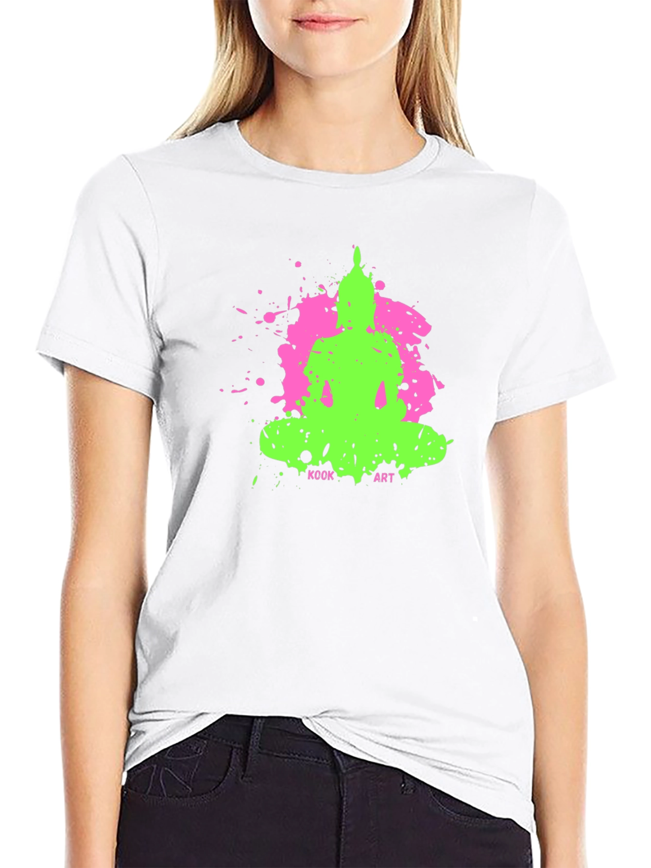 Vibrant Buddha Graphic Tee - Kook Art Design