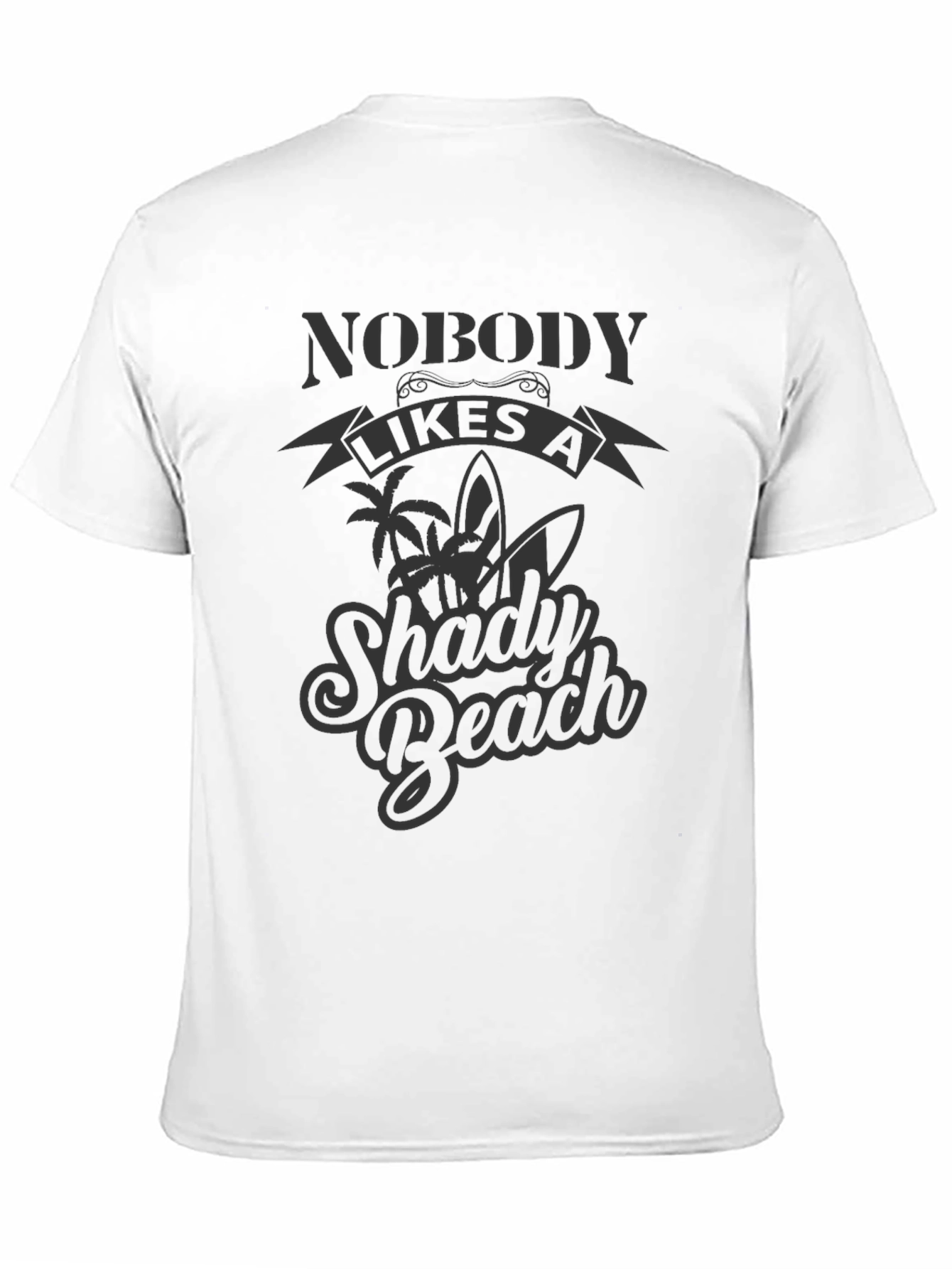 Shady Beach Graphic Tee - Mens Black T-Shirt