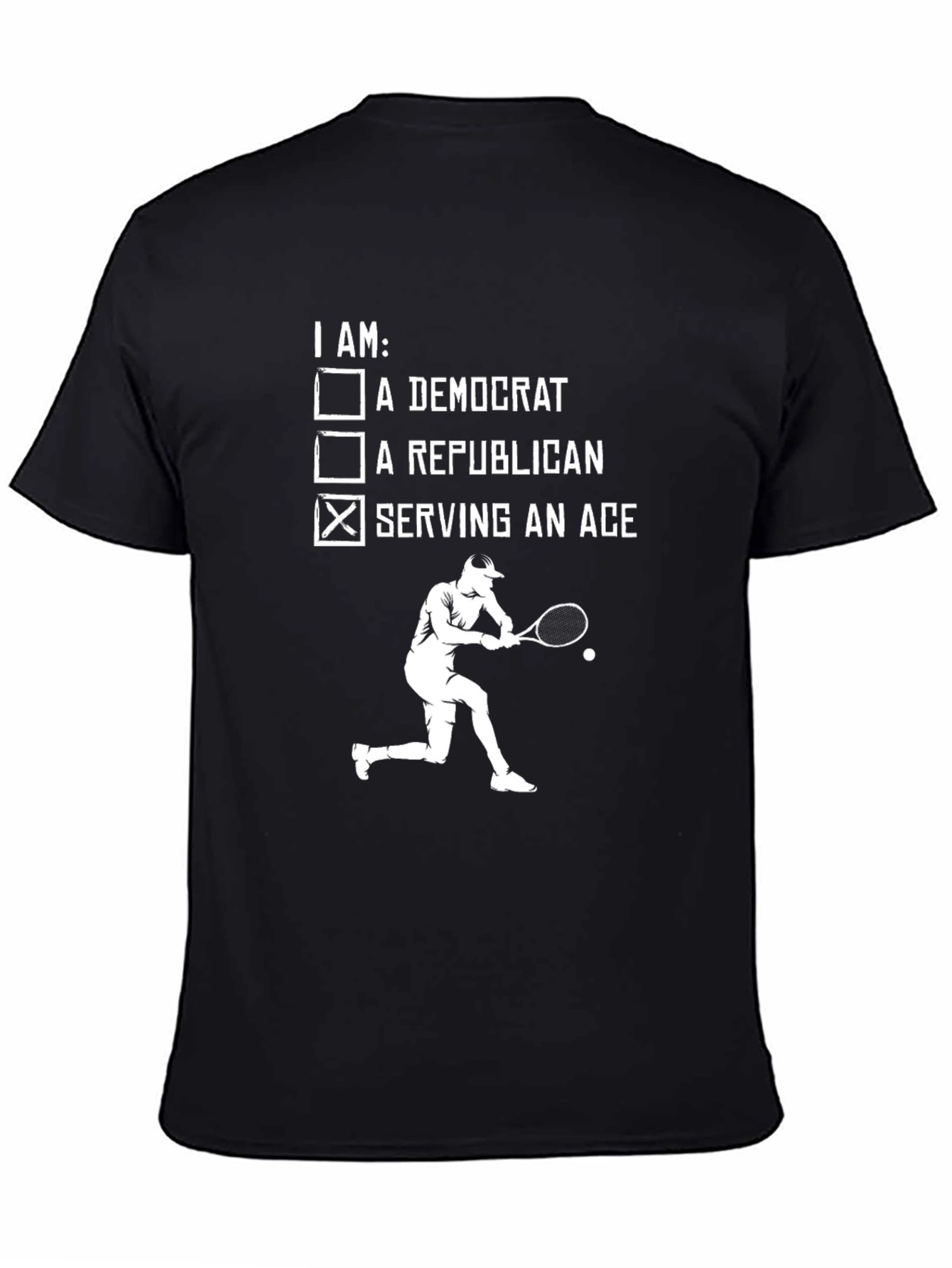Serving an Ace T-Shirt - Tennis Player Design