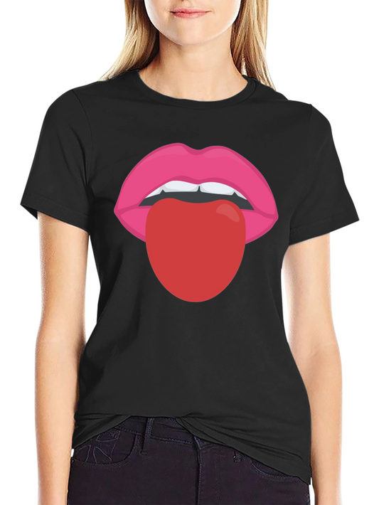 Funky Lips T-Shirt - Tongue Out Graphic Tee
