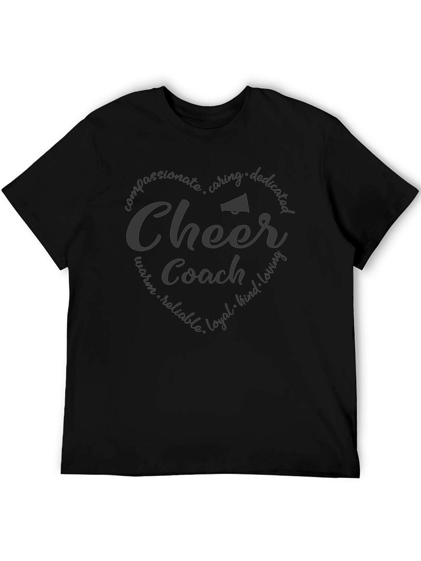 Cheer Coach Heart Design T-Shirt