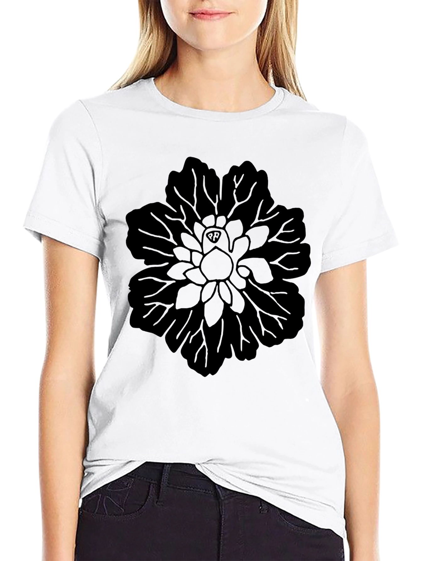 Black Floral Graphic Tee - Stylish Casual Wear