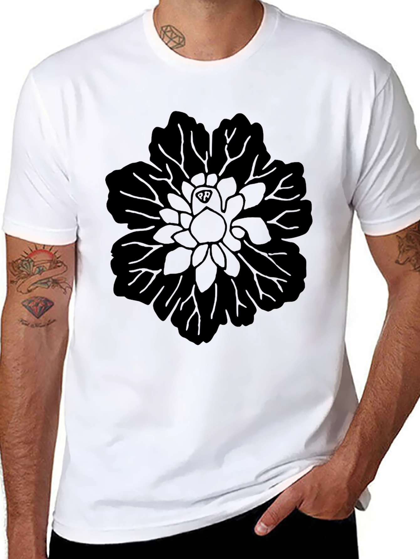 Black Floral Graphic Tee - Stylish Casual Wear