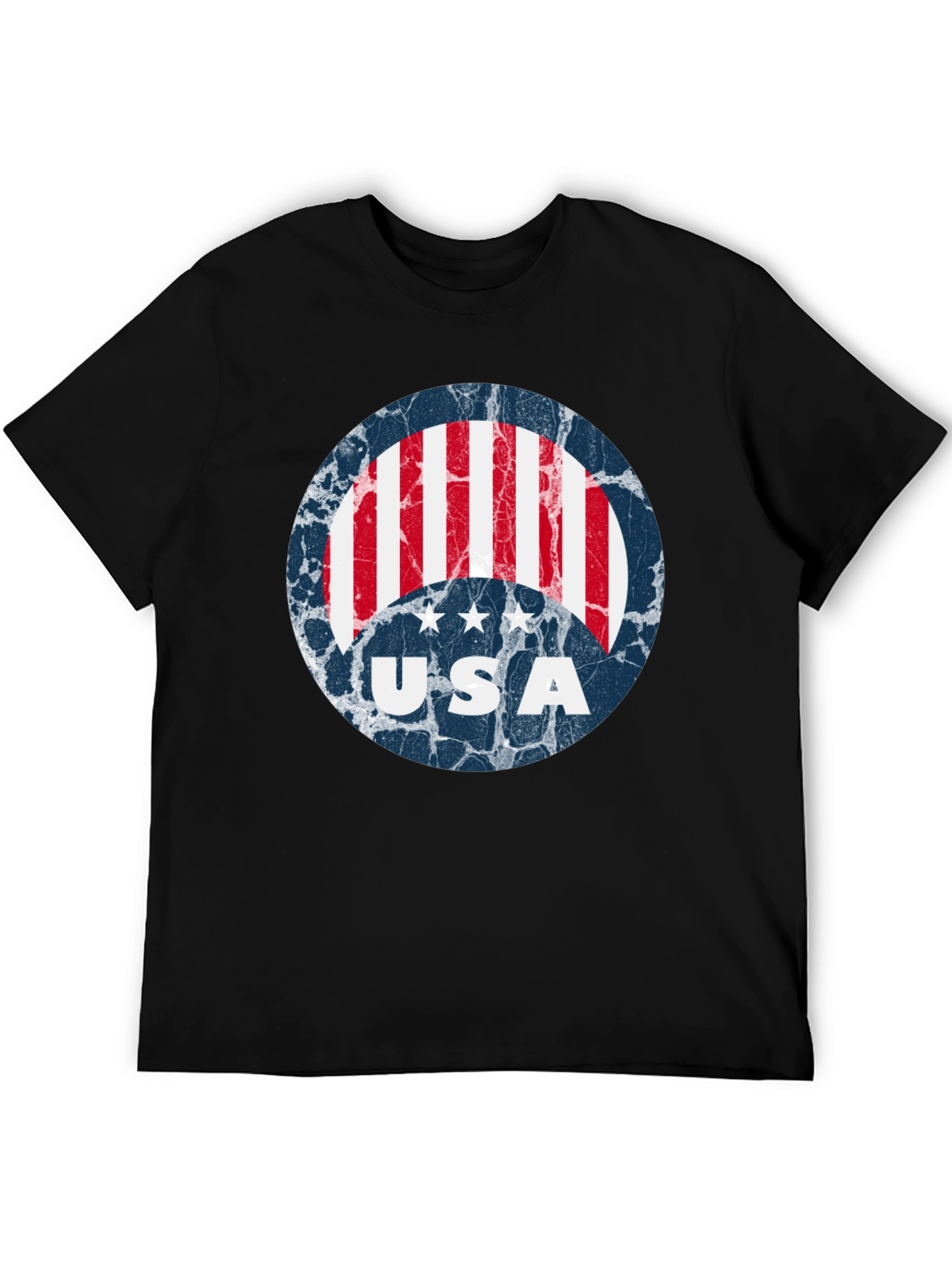 USA Flag Graphic Print T-Shirt