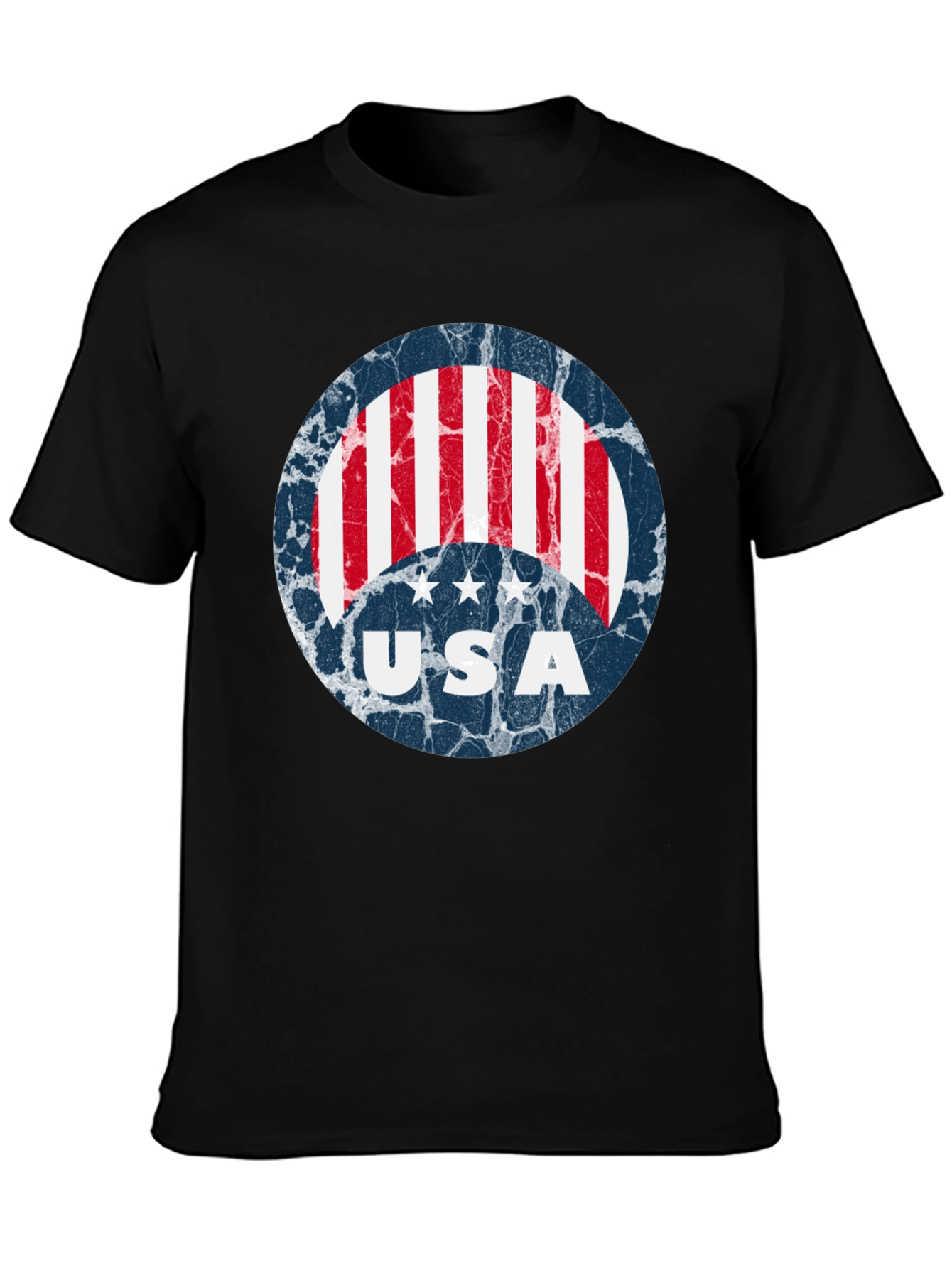 USA Flag Graphic Print T-Shirt