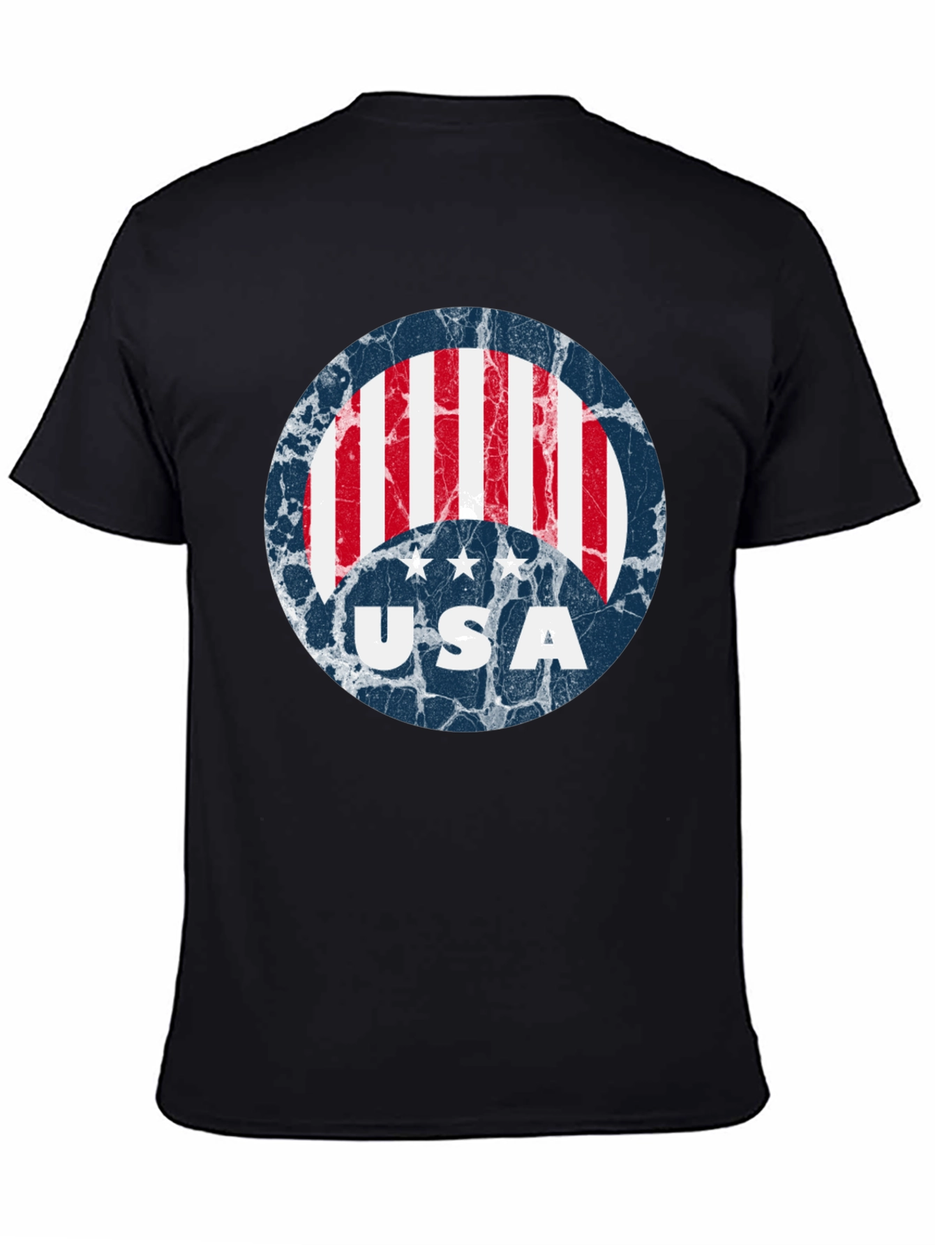 USA Flag Graphic Print T-Shirt
