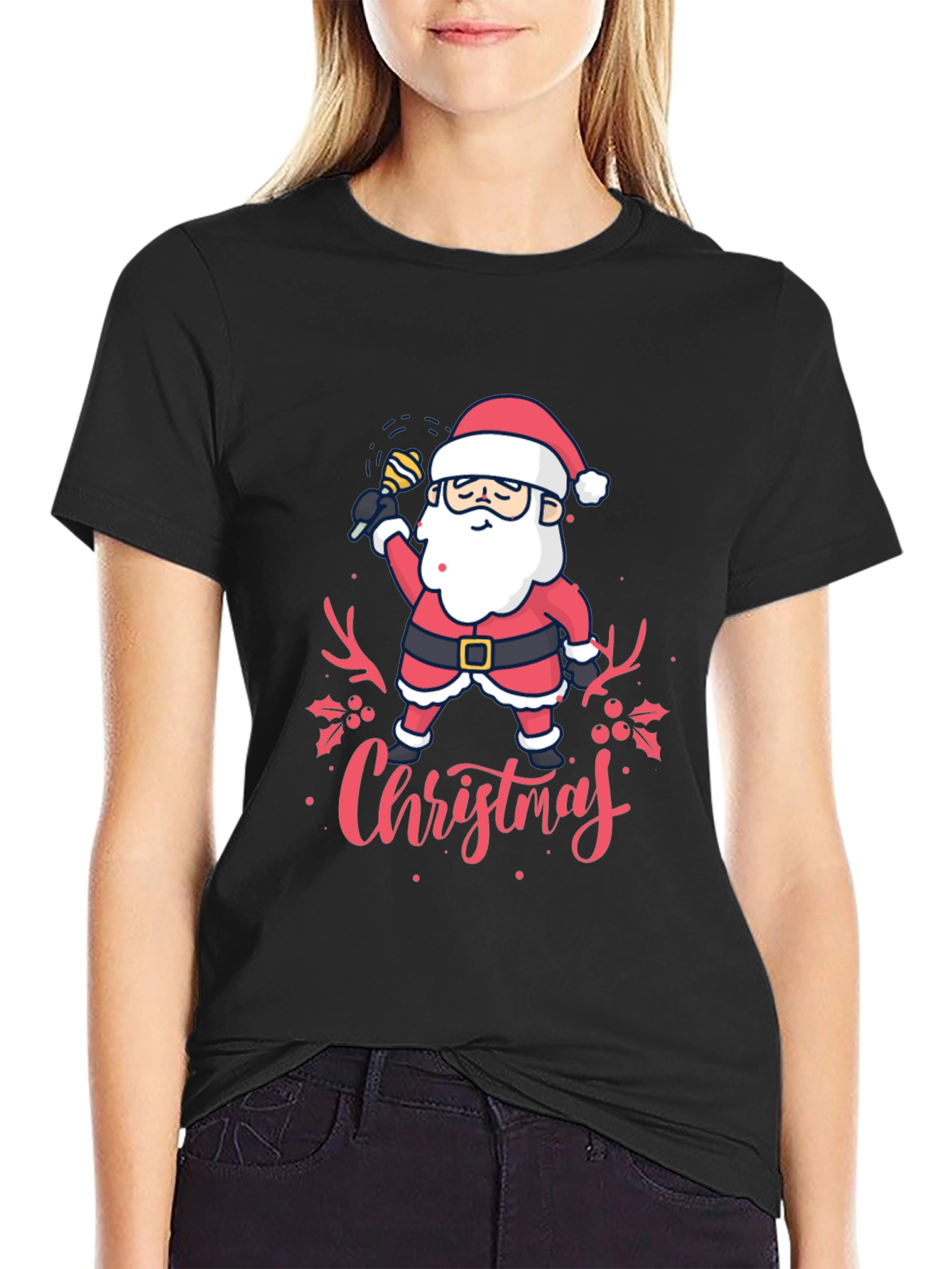 Christmas Santa Singing T-Shirt