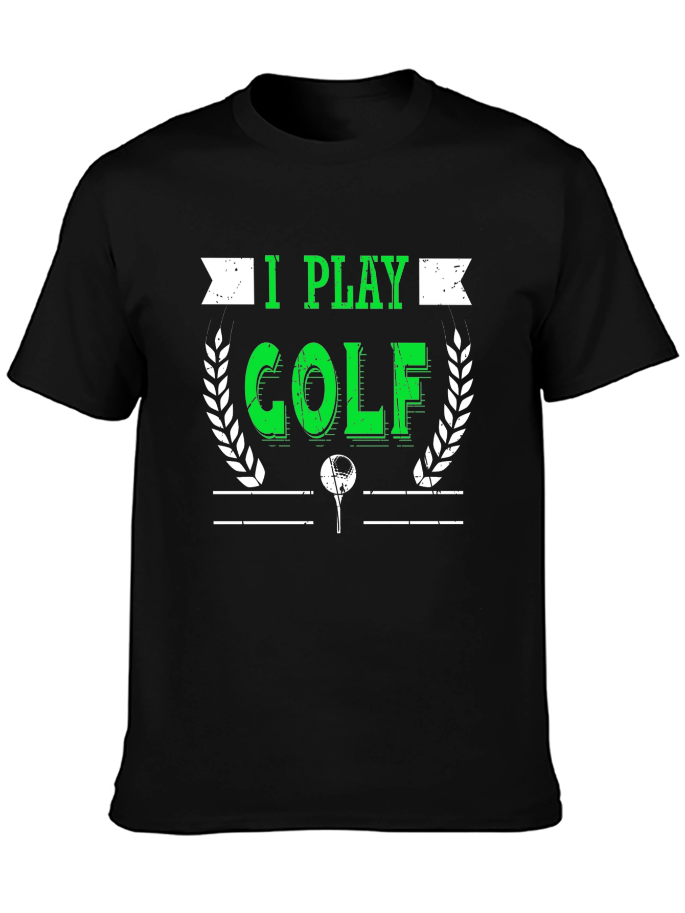 I Play Golf Graphic T-Shirt - Black Tee