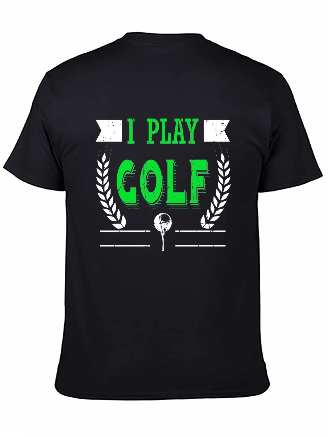 I Play Golf Graphic T-Shirt - Black Tee