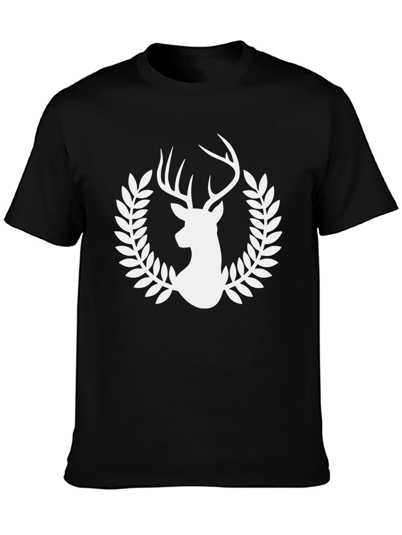 Deer Laurel Wreath Graphic T-Shirt