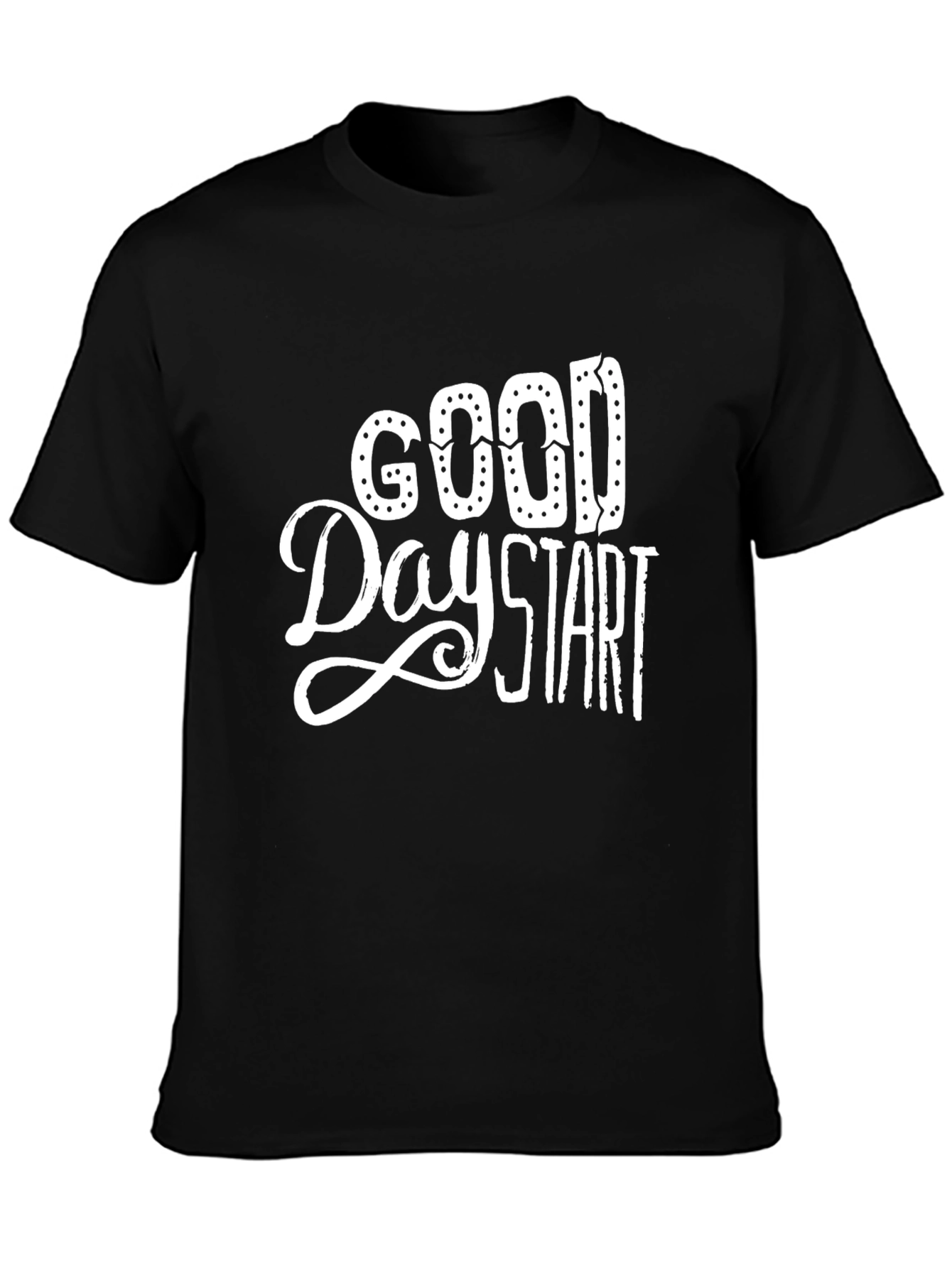 Good Day Start Graphic Tee - Black