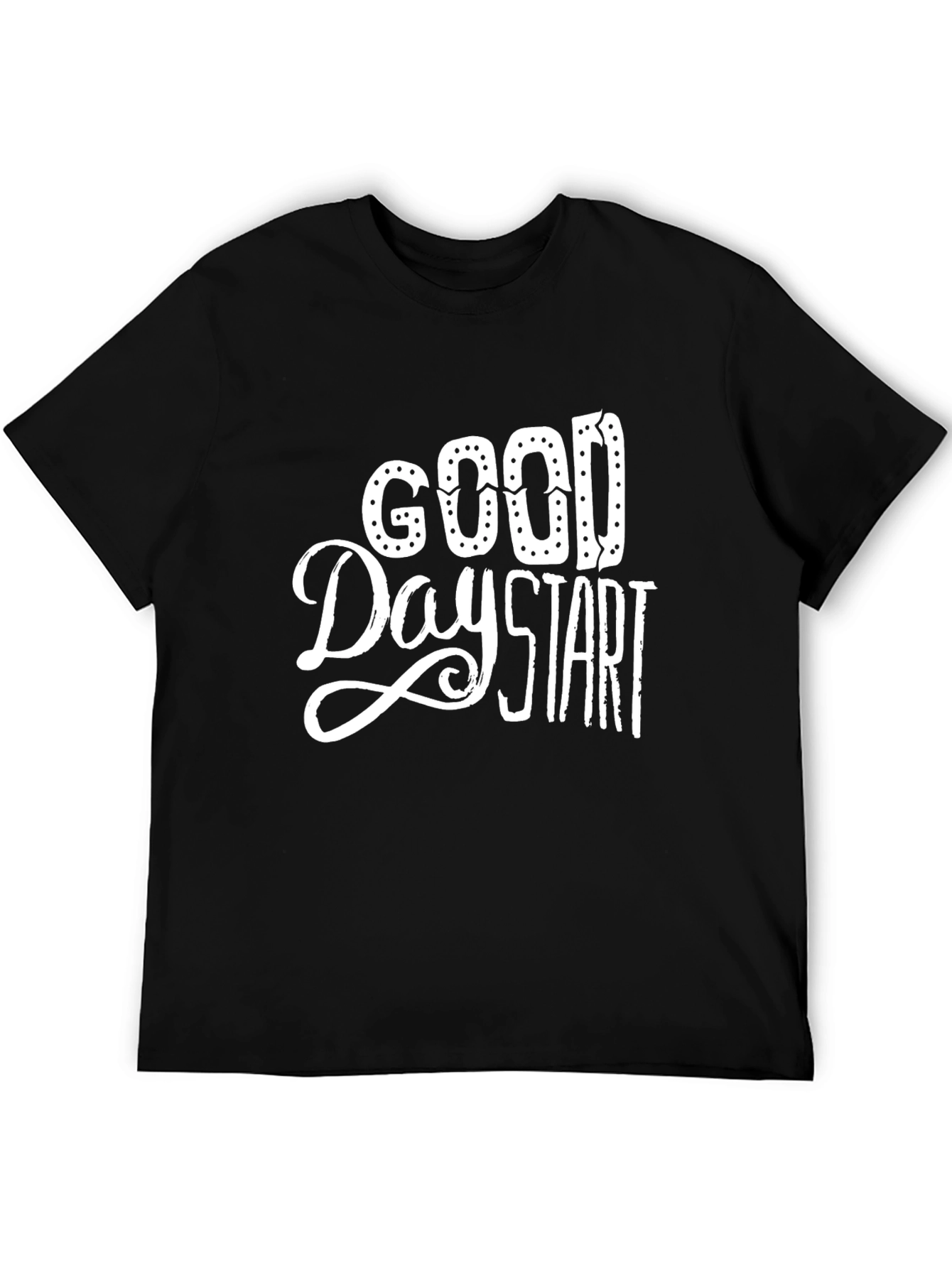 Good Day Start Graphic Tee - Black