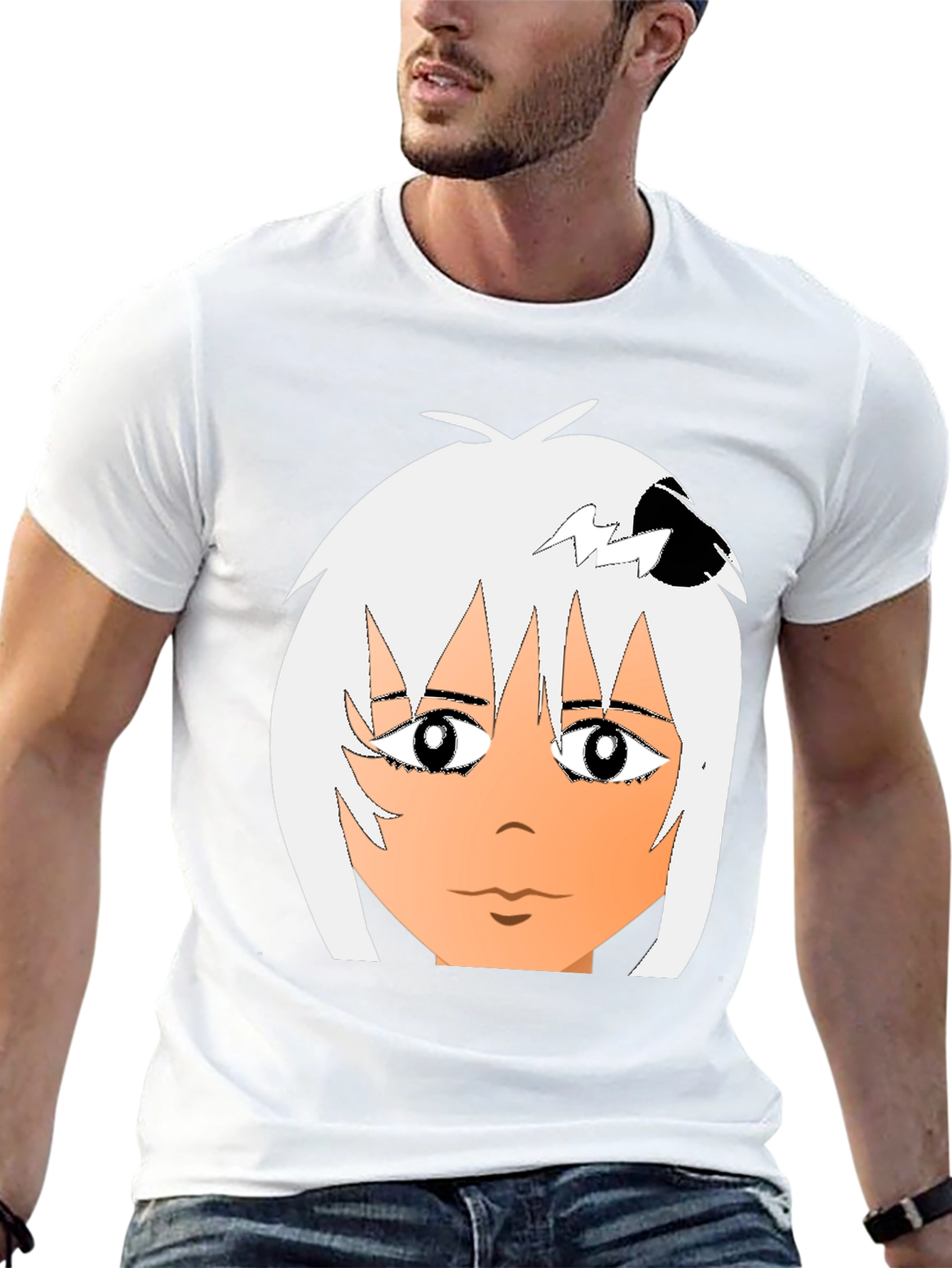 Anime Style Graphic Tee - Cool Black T-Shirt