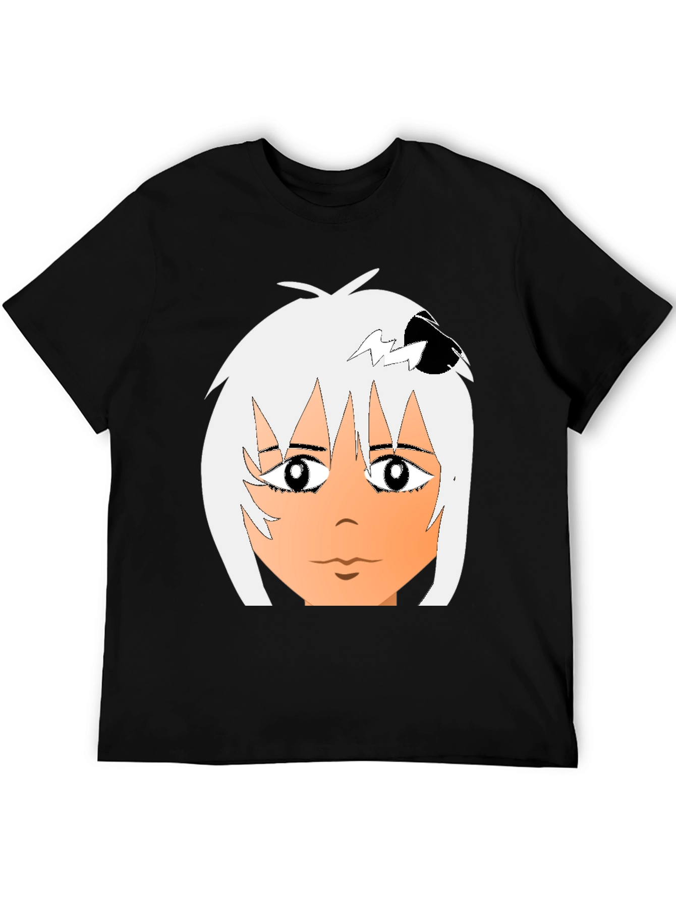Anime Style Graphic Tee - Cool Black T-Shirt