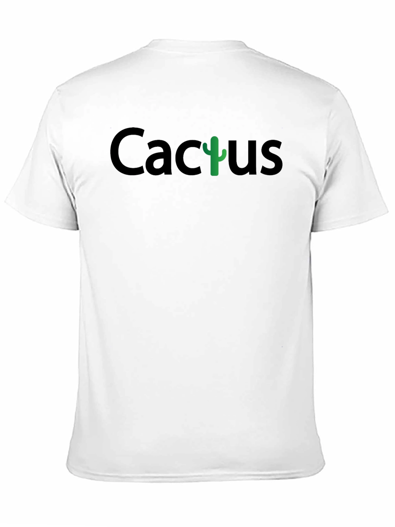 Cactus Graphic Print Black Crew Neck T-Shirt