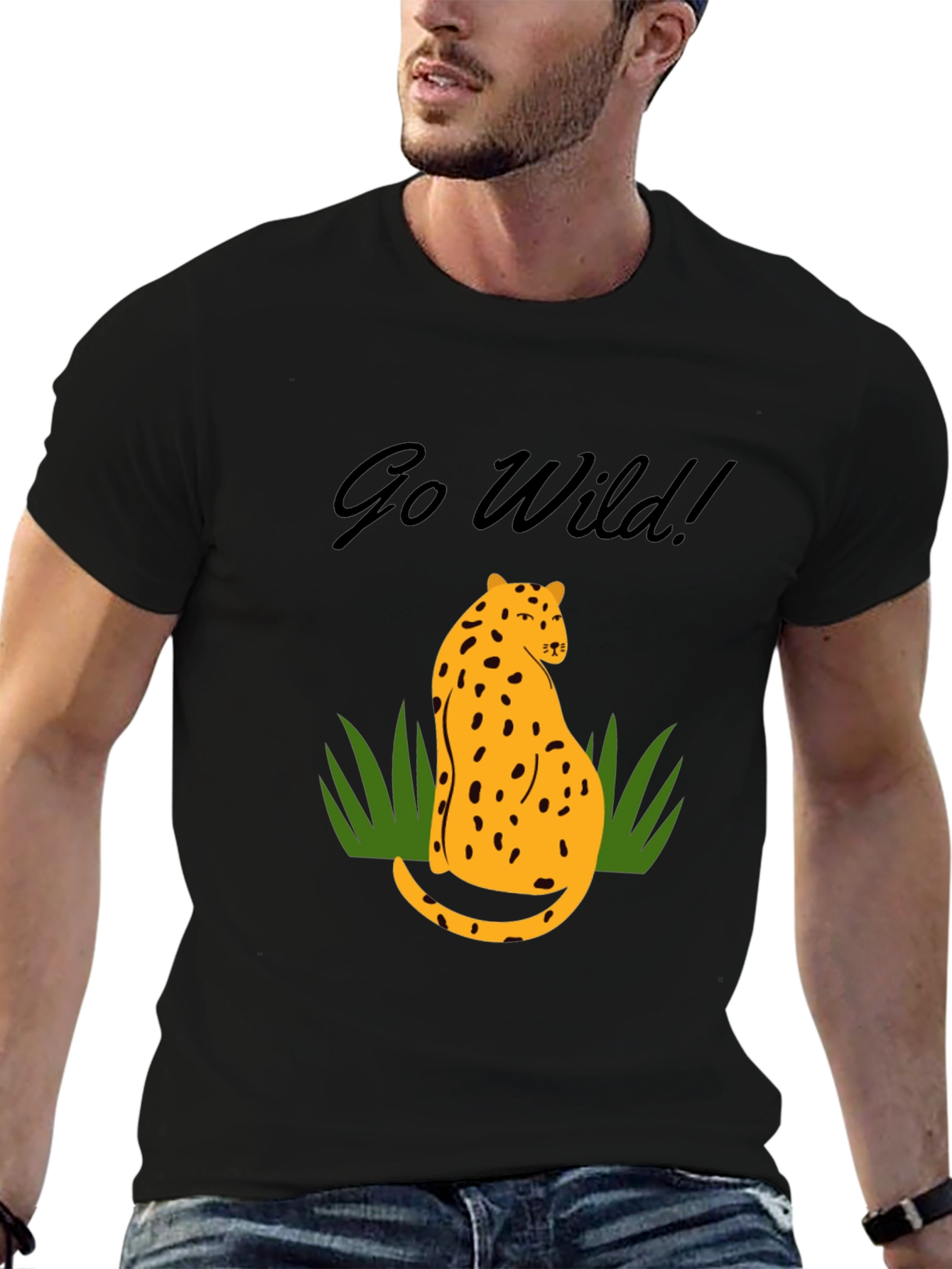 Go Wild Black Graphic T-Shirt
