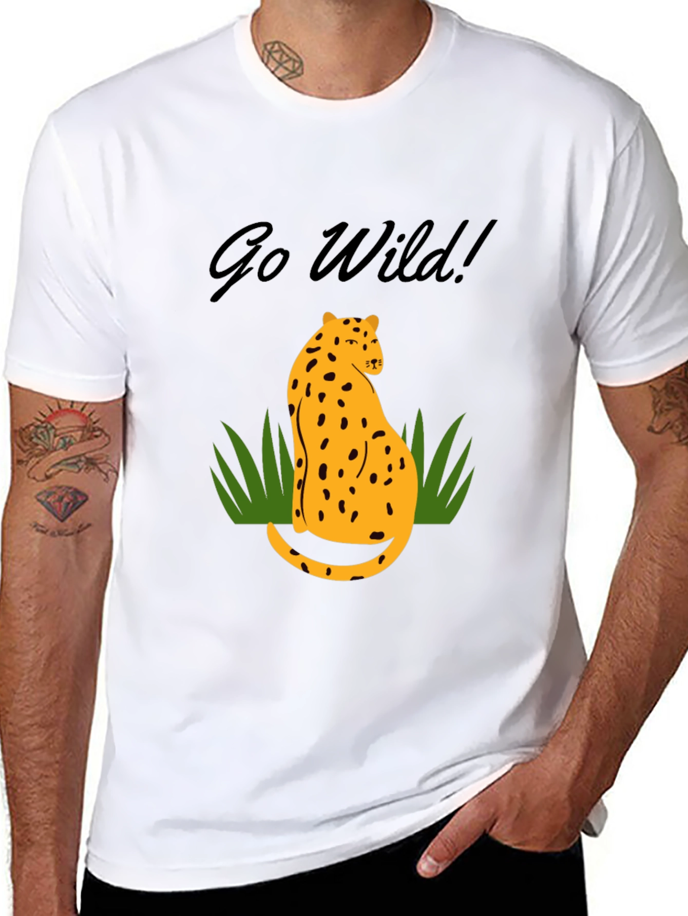 Go Wild Black Graphic T-Shirt