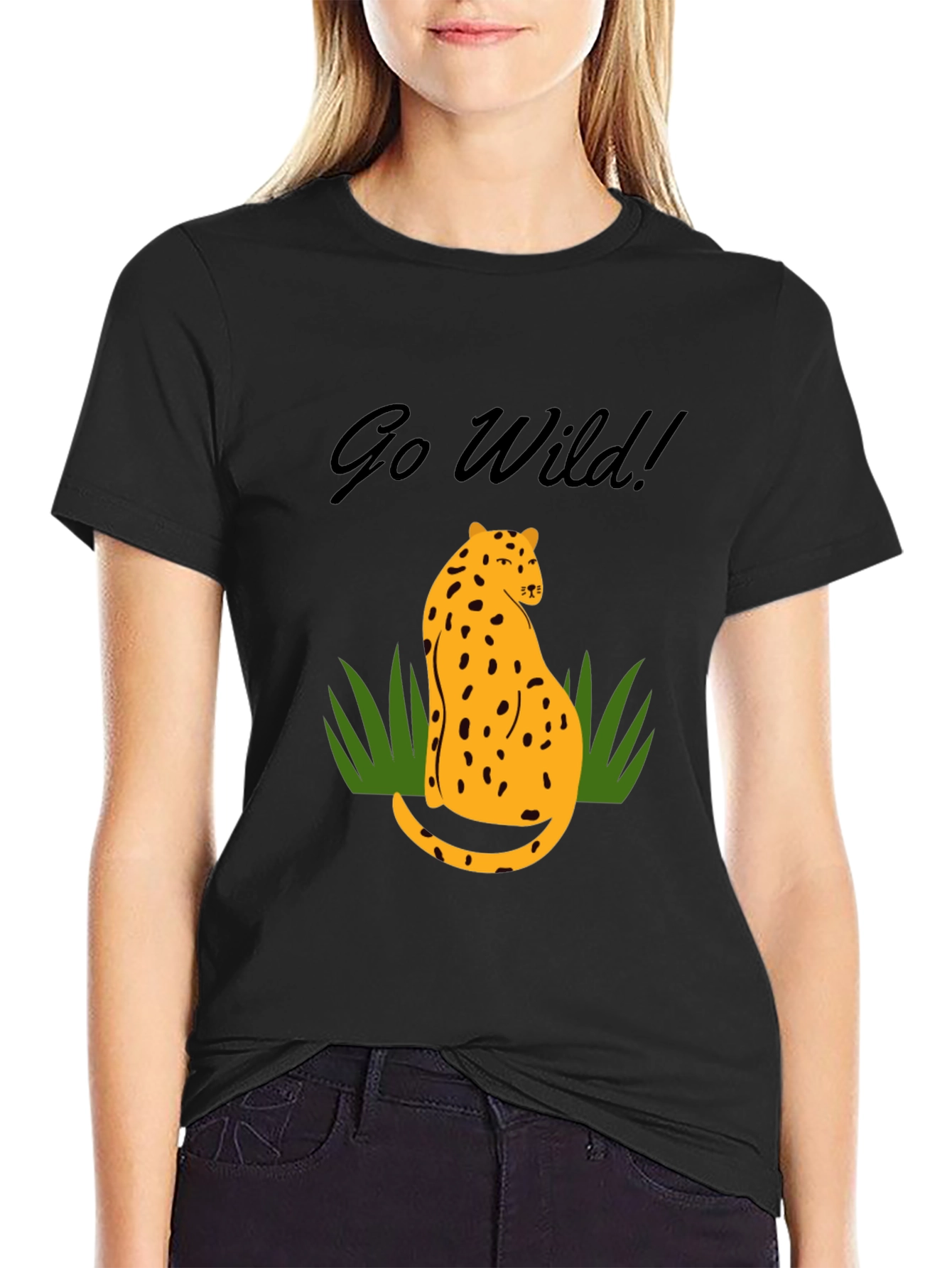 Go Wild Black Graphic T-Shirt