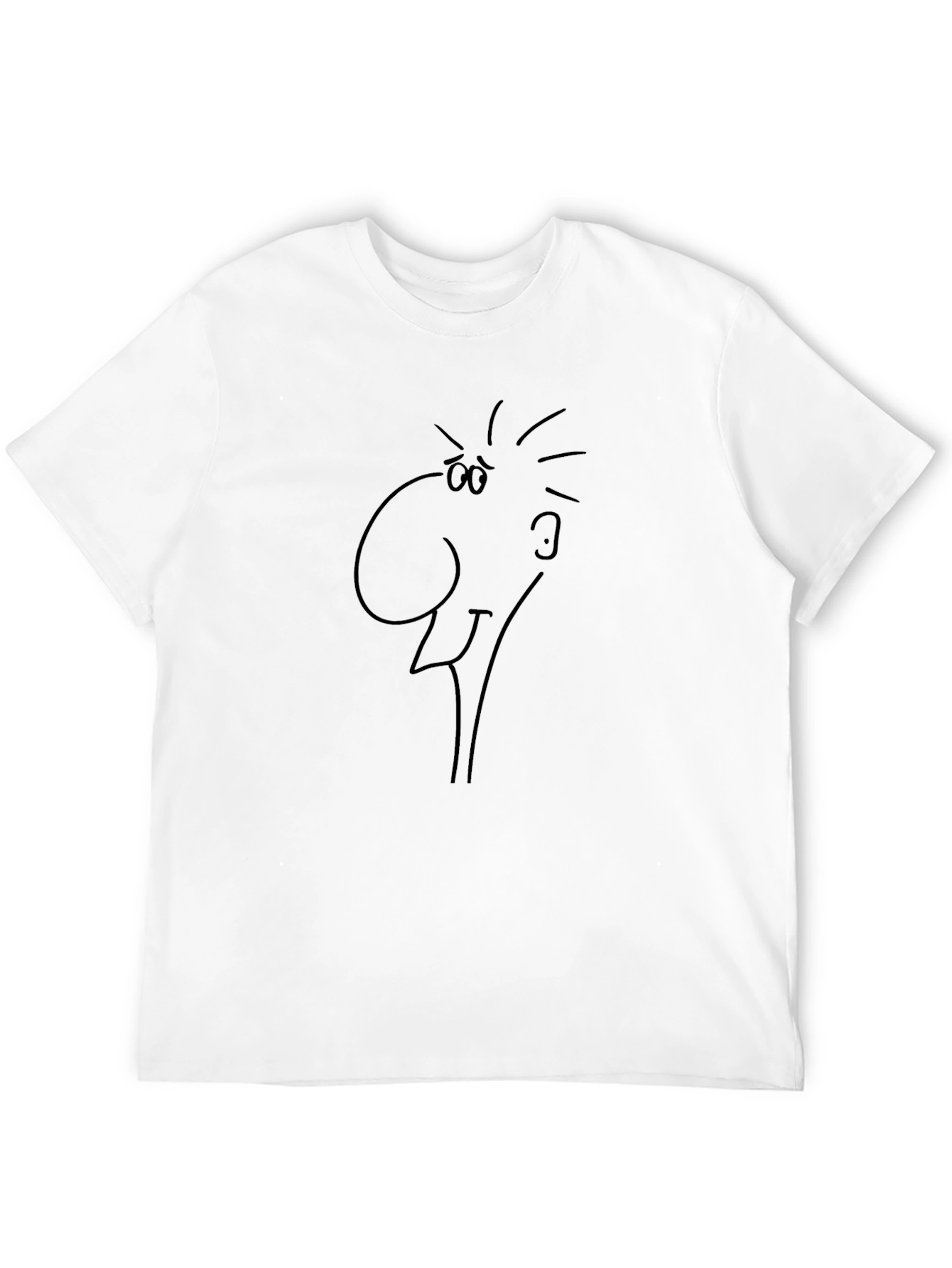 Cartoon Face Black T-Shirt