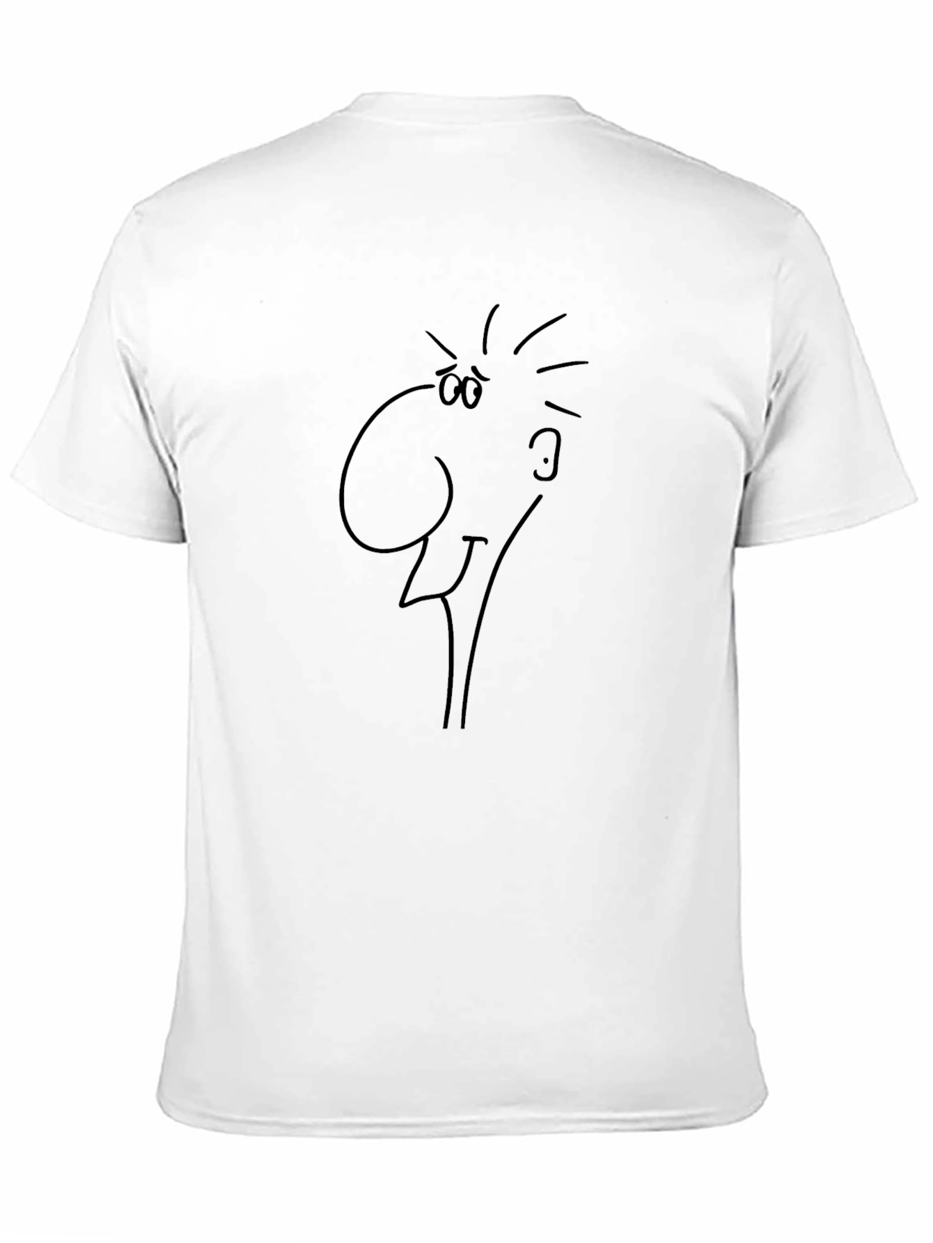 Cartoon Face Black T-Shirt
