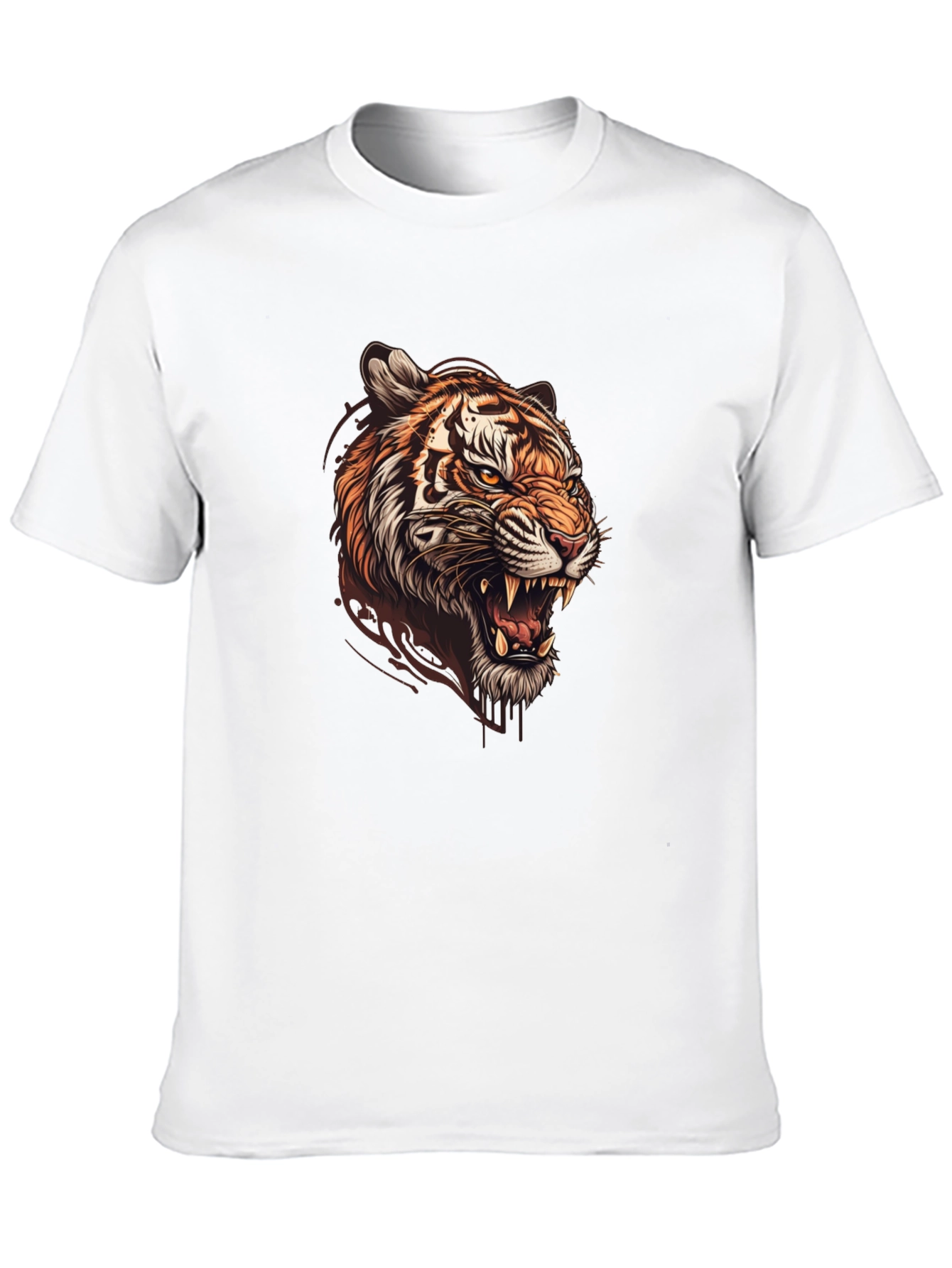 Tiger Graphic Black T-Shirt - Bold Design