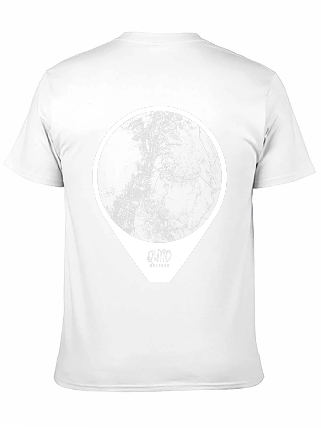 Quito Ecuador Map Graphic T-Shirt - Black