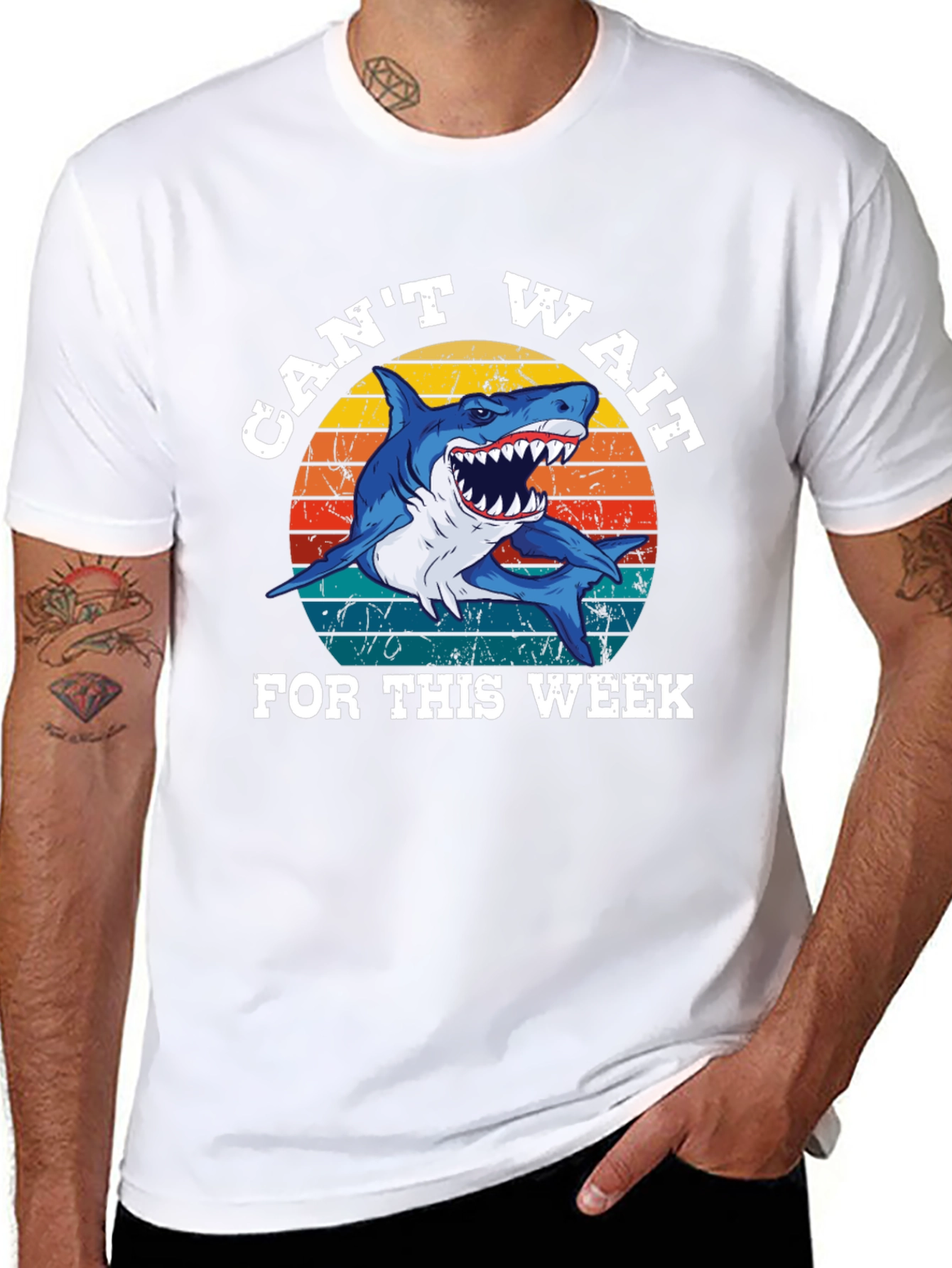 Cant Wait For This Week Shark Graphic Tee