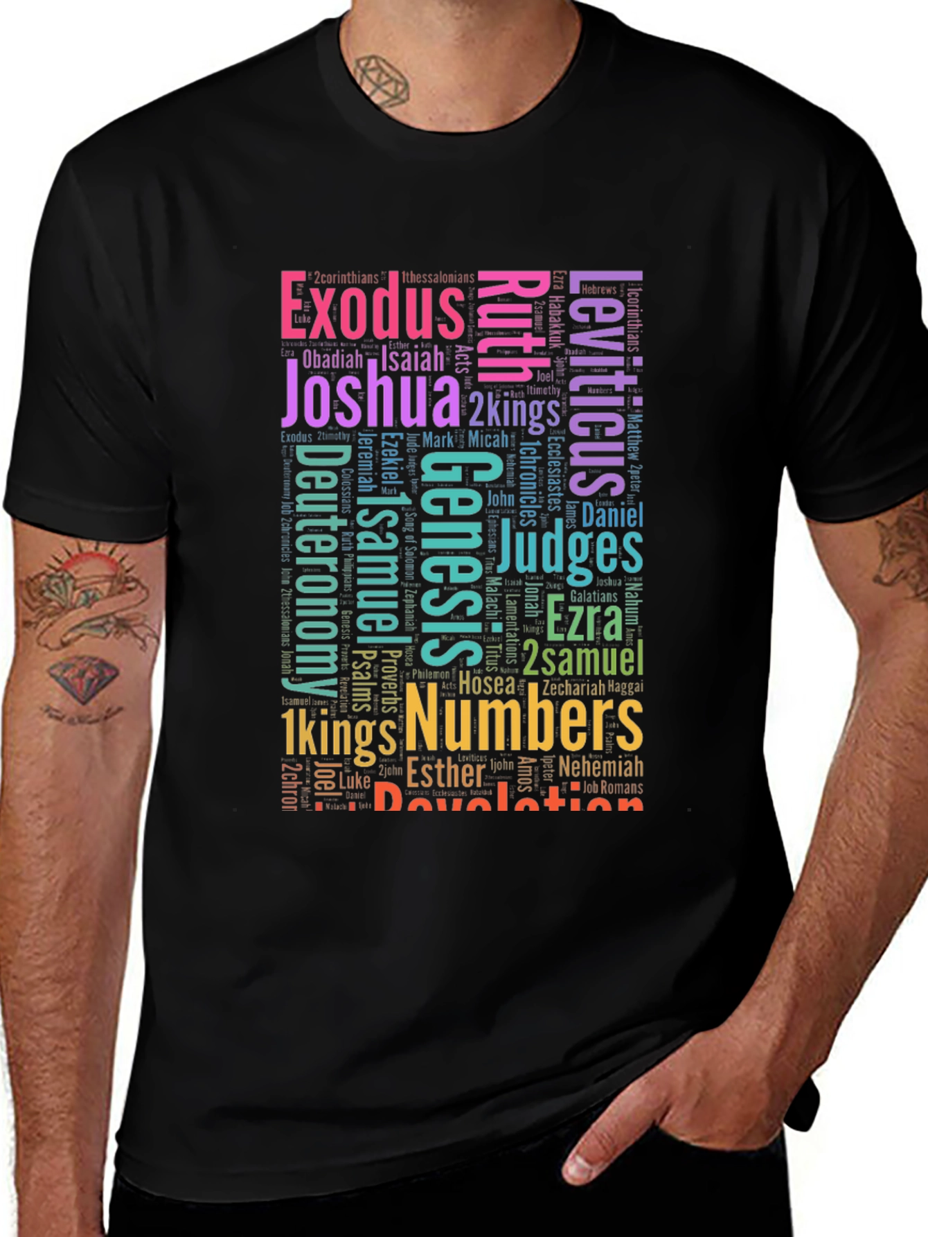 Bible Books Word Art T-Shirt