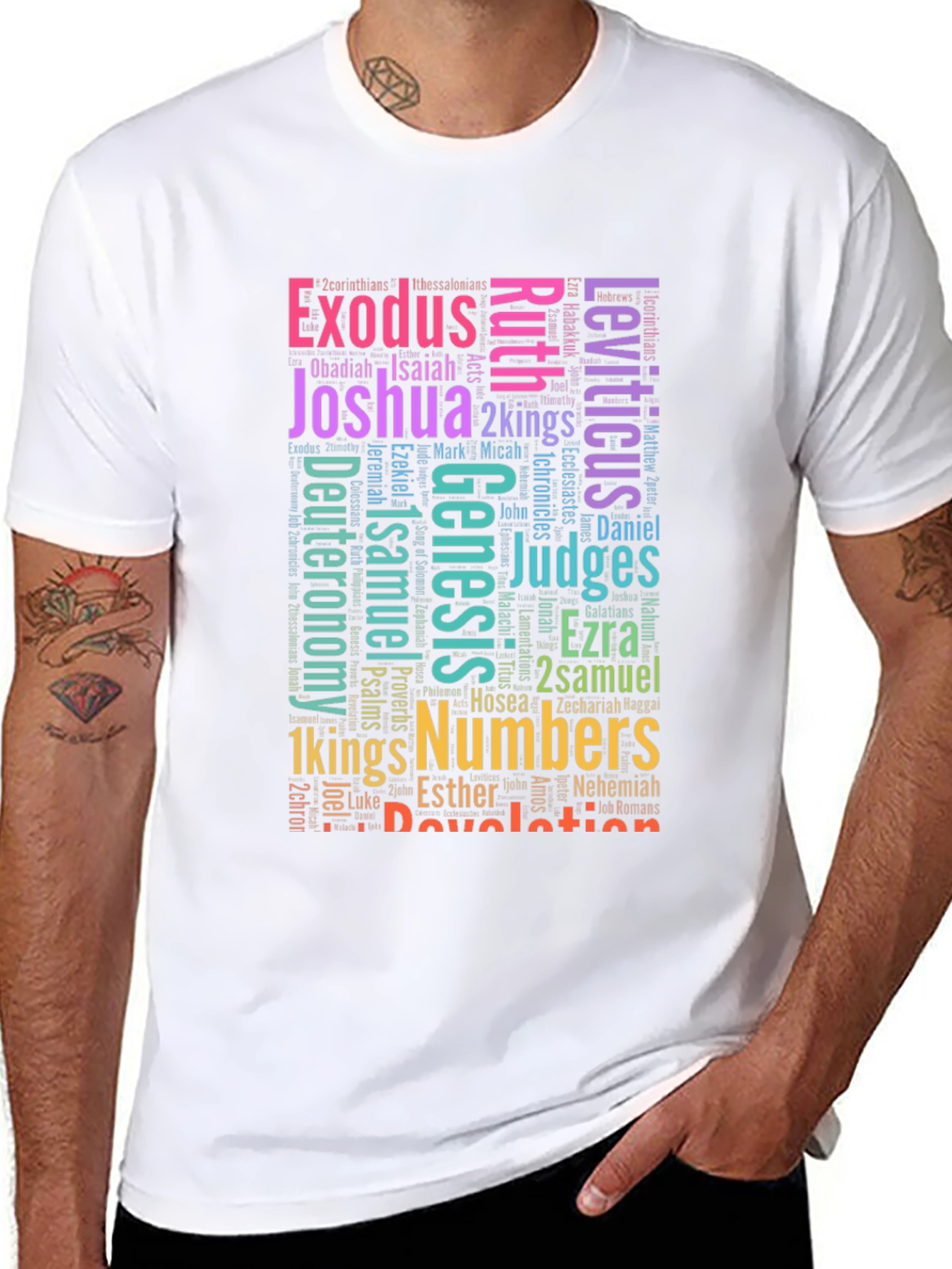 Bible Books Word Art T-Shirt