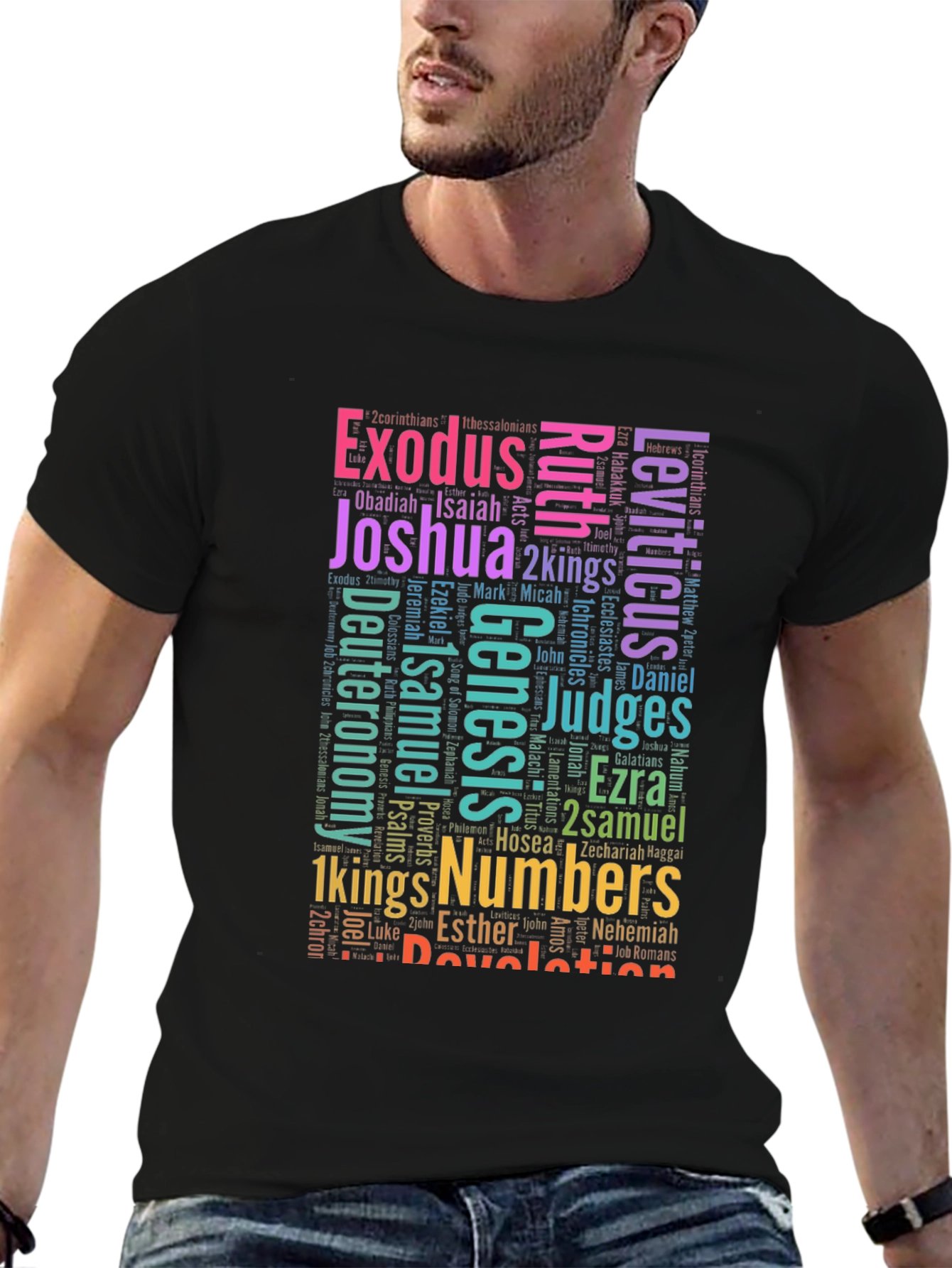 Bible Books Word Art T-Shirt