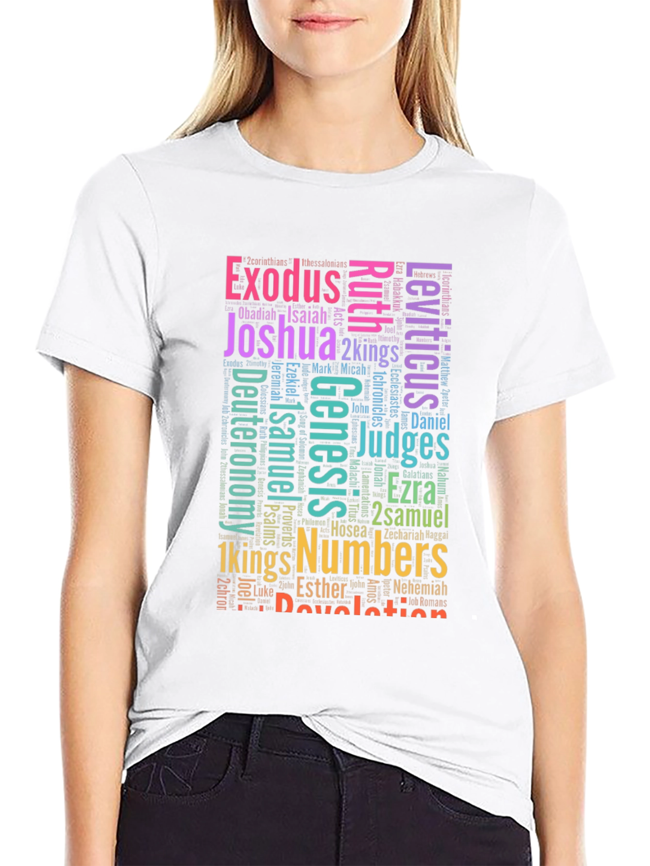 Bible Books Word Art T-Shirt