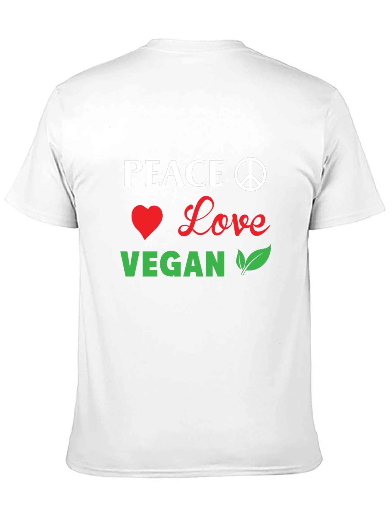 Peace Love Vegan Graphic T-Shirt - Unisex