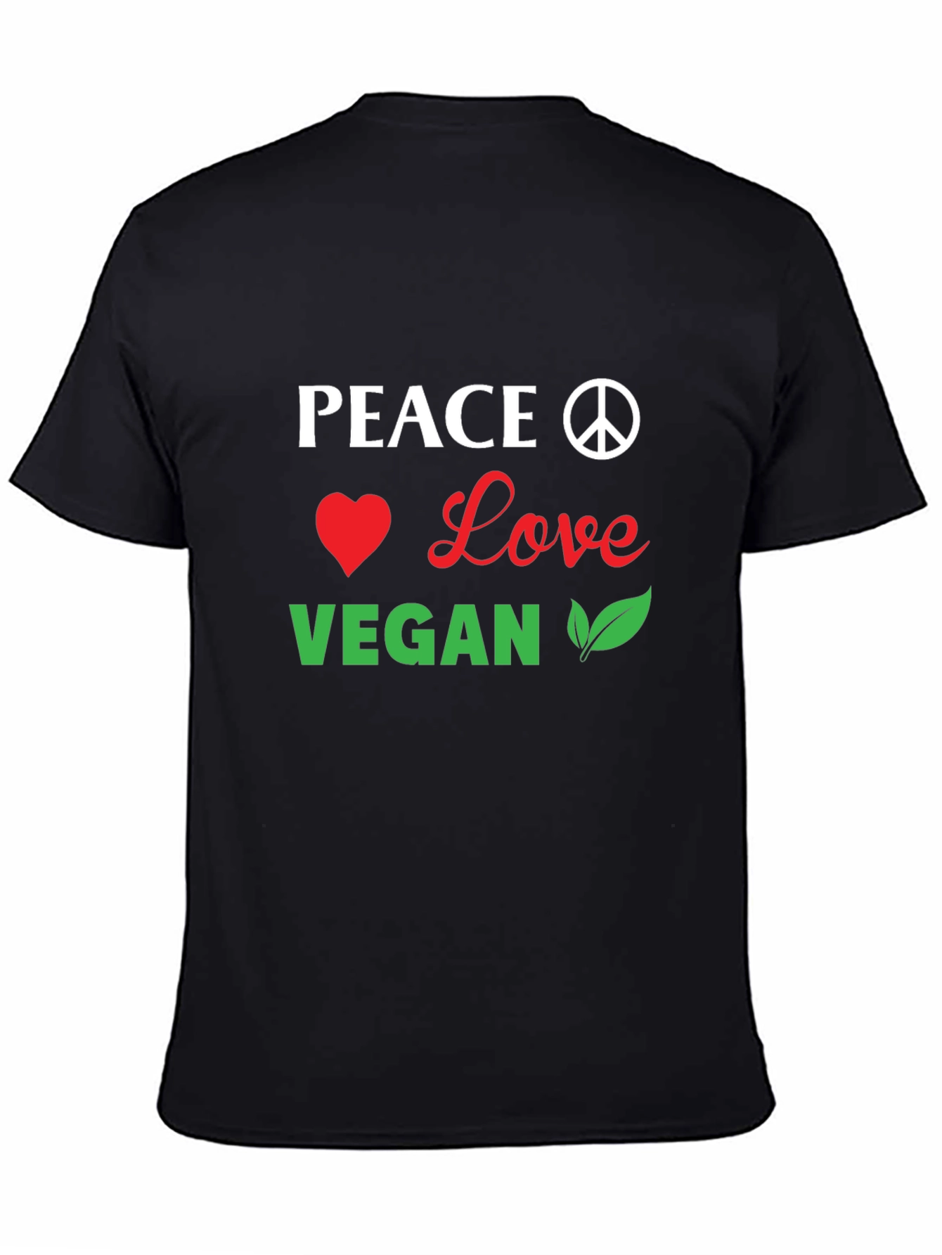 Peace Love Vegan Graphic T-Shirt - Unisex