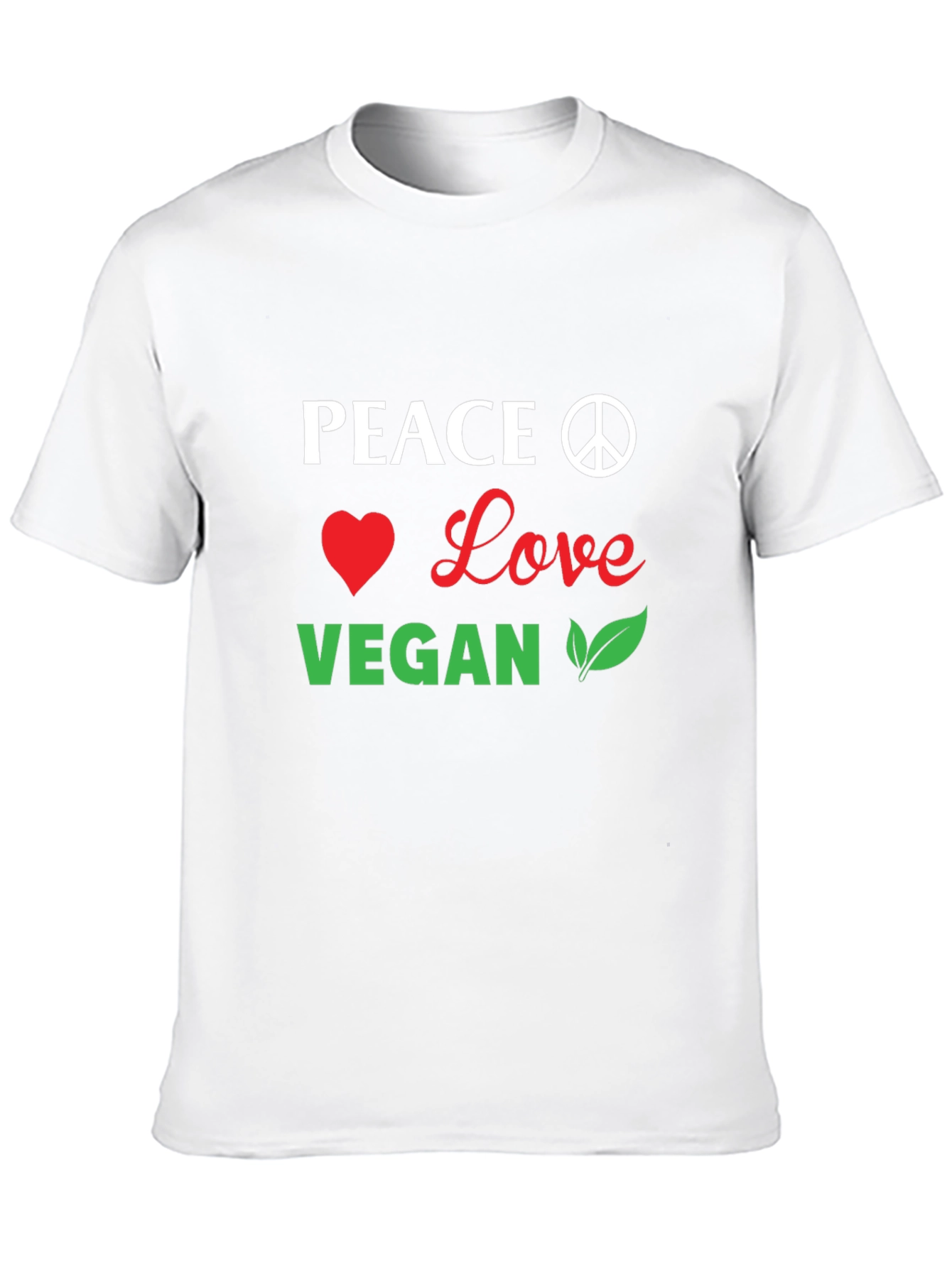 Peace Love Vegan Graphic T-Shirt - Unisex
