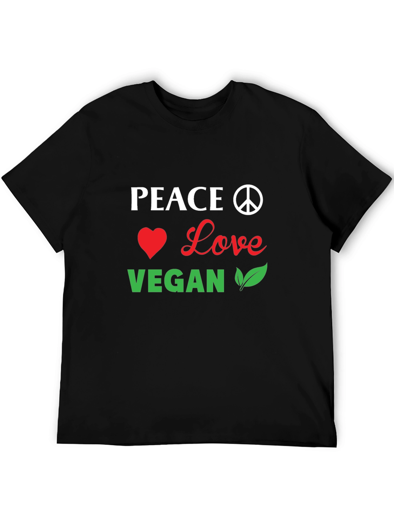 Peace Love Vegan Graphic T-Shirt - Unisex